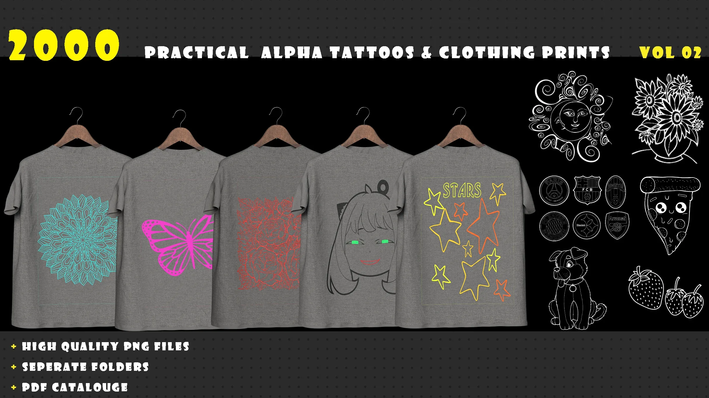 2000 Practical Alpha Tattoos & Clothing prints