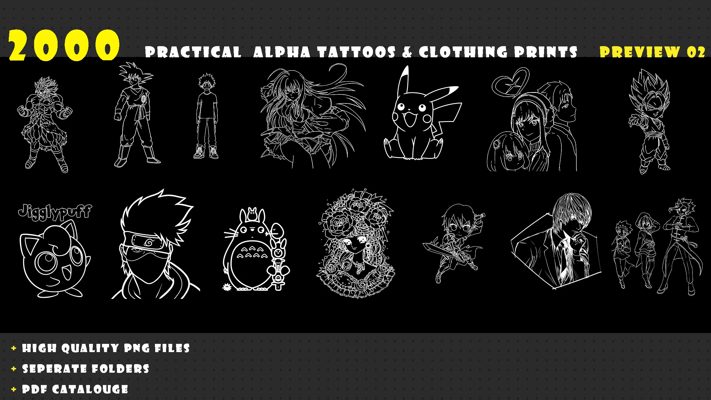 2000 Practical Alpha Tattoos & Clothing prints