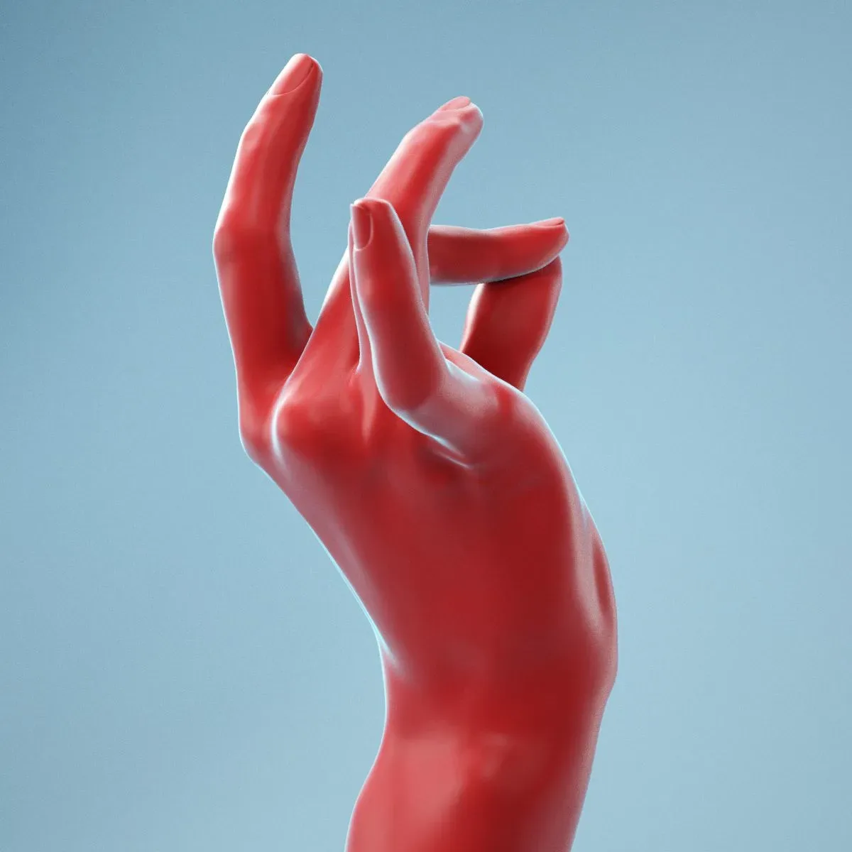 Pinch Gesture Realistic Hand