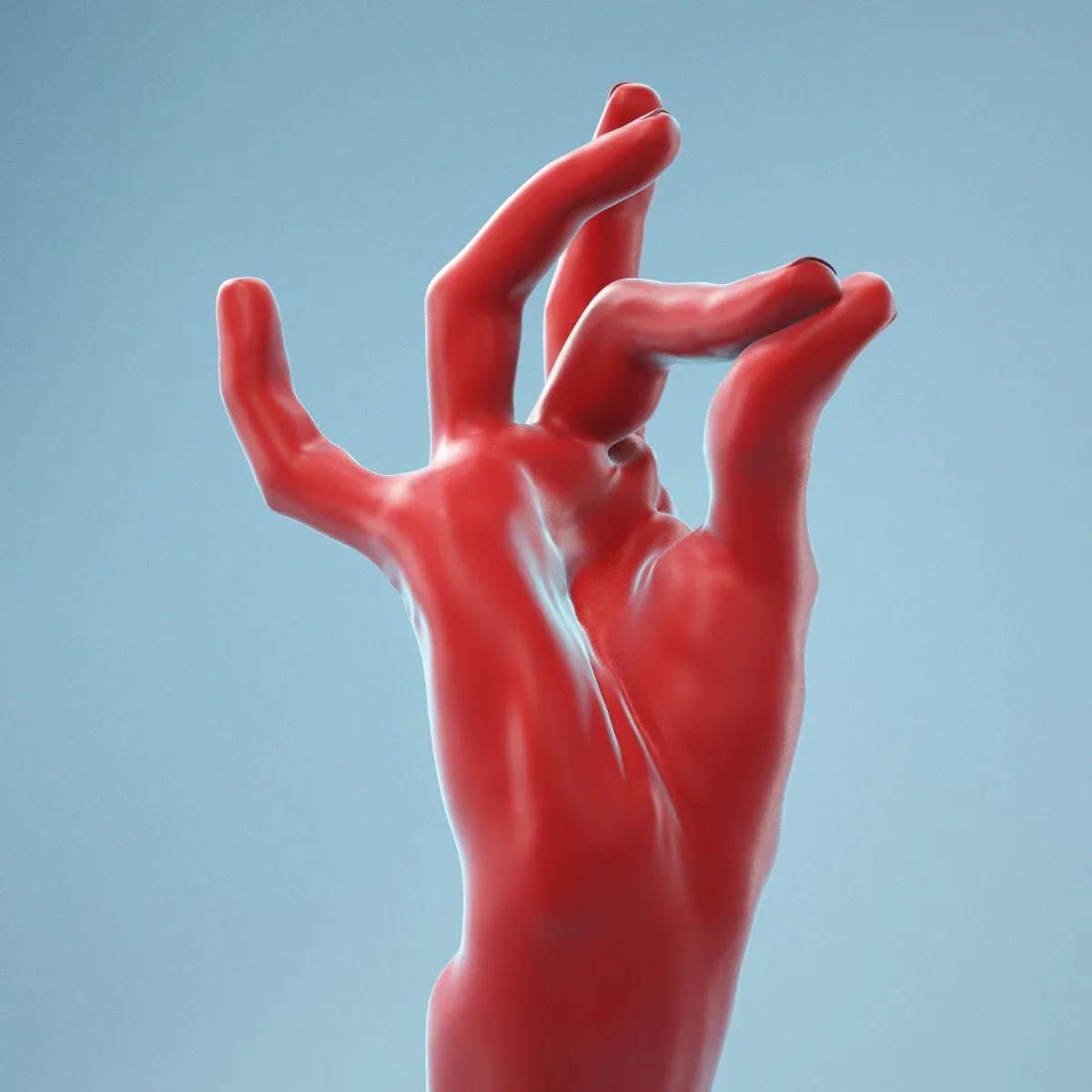 Pinch Gesture Realistic Hand