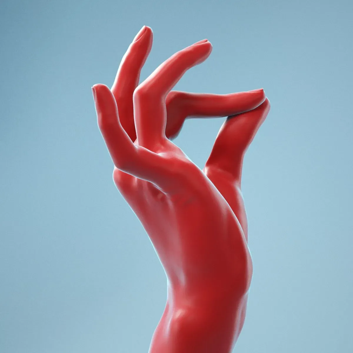 Pinch Gesture Realistic Hand