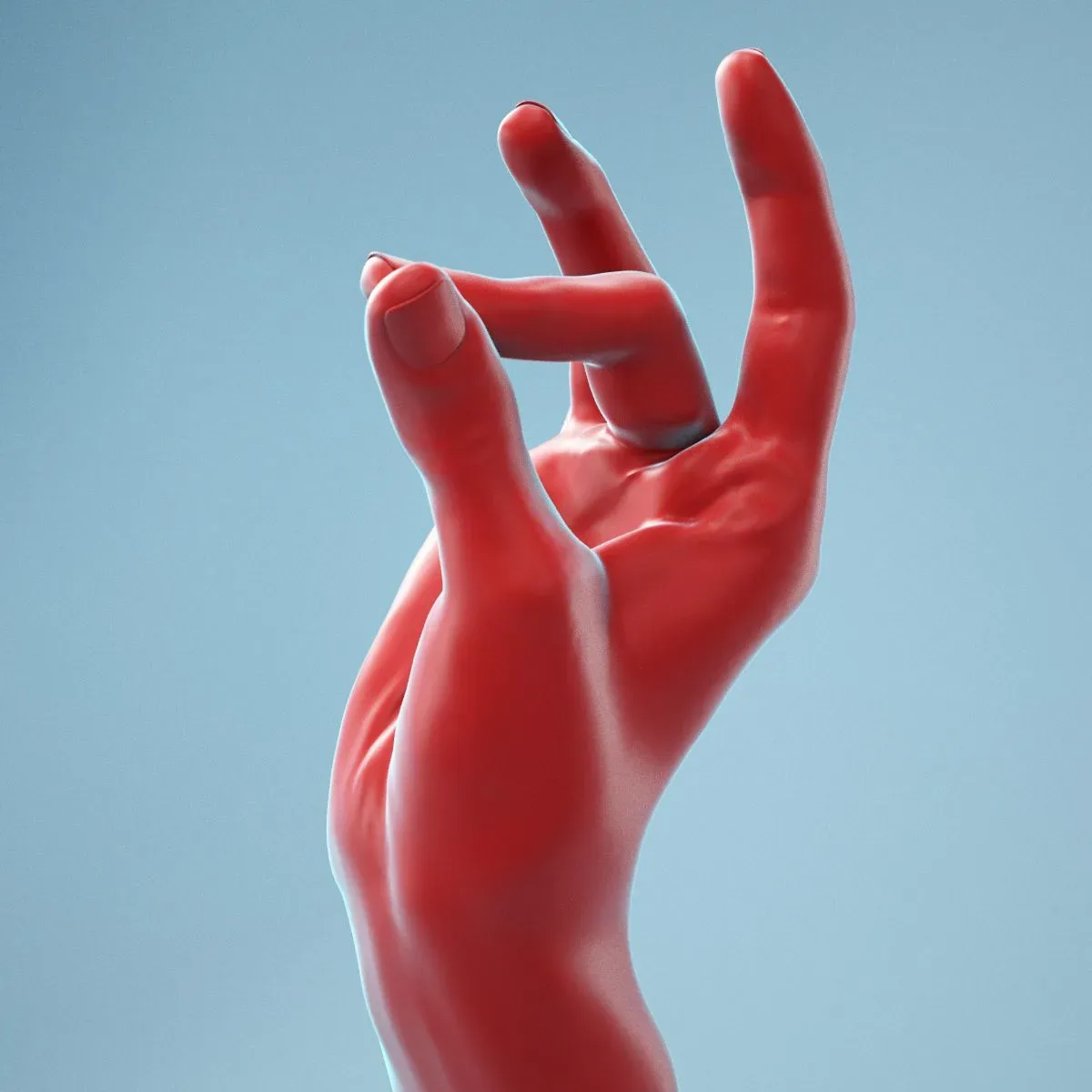 Pinch Gesture Realistic Hand