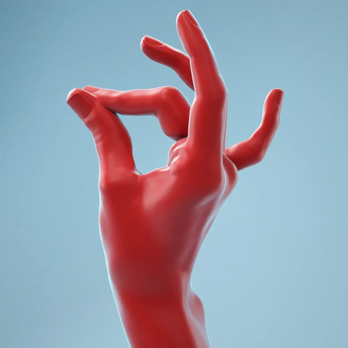 Pinch Gesture Realistic Hand