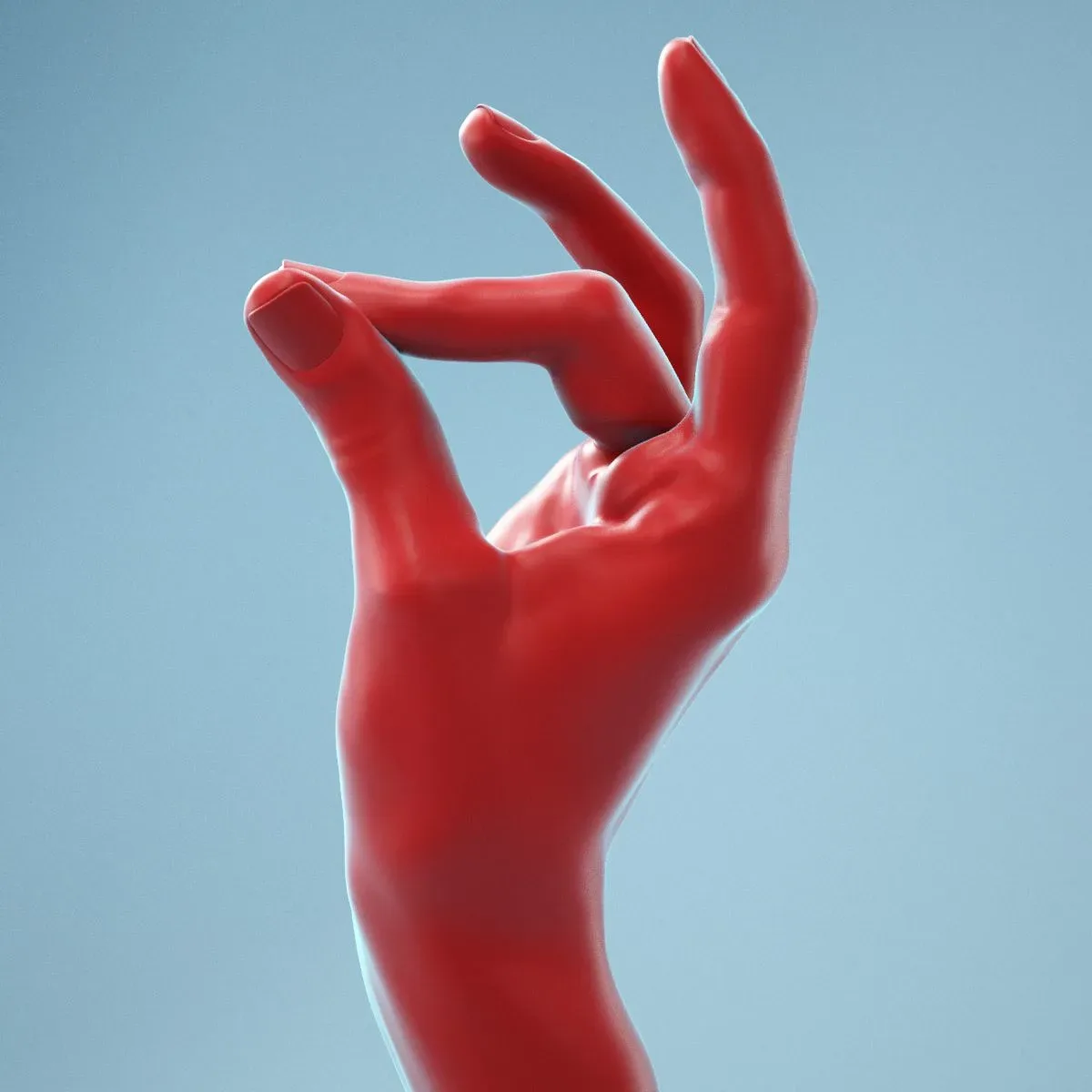 Pinch Gesture Realistic Hand