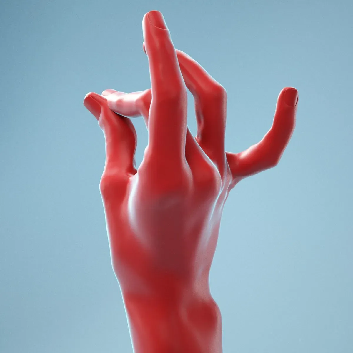 Pinch Gesture Realistic Hand