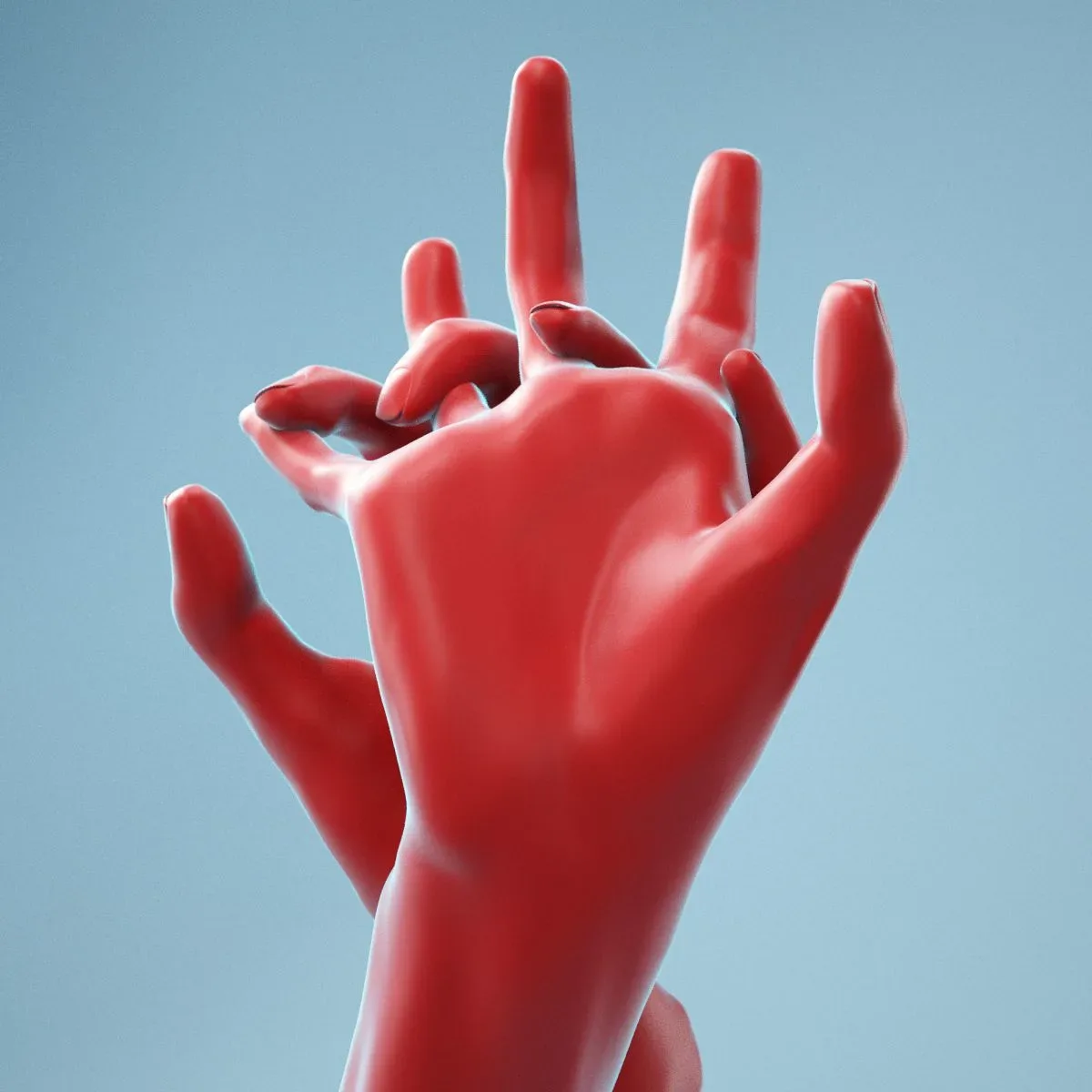 Pulling Back Realistic Hands FlippedNormals