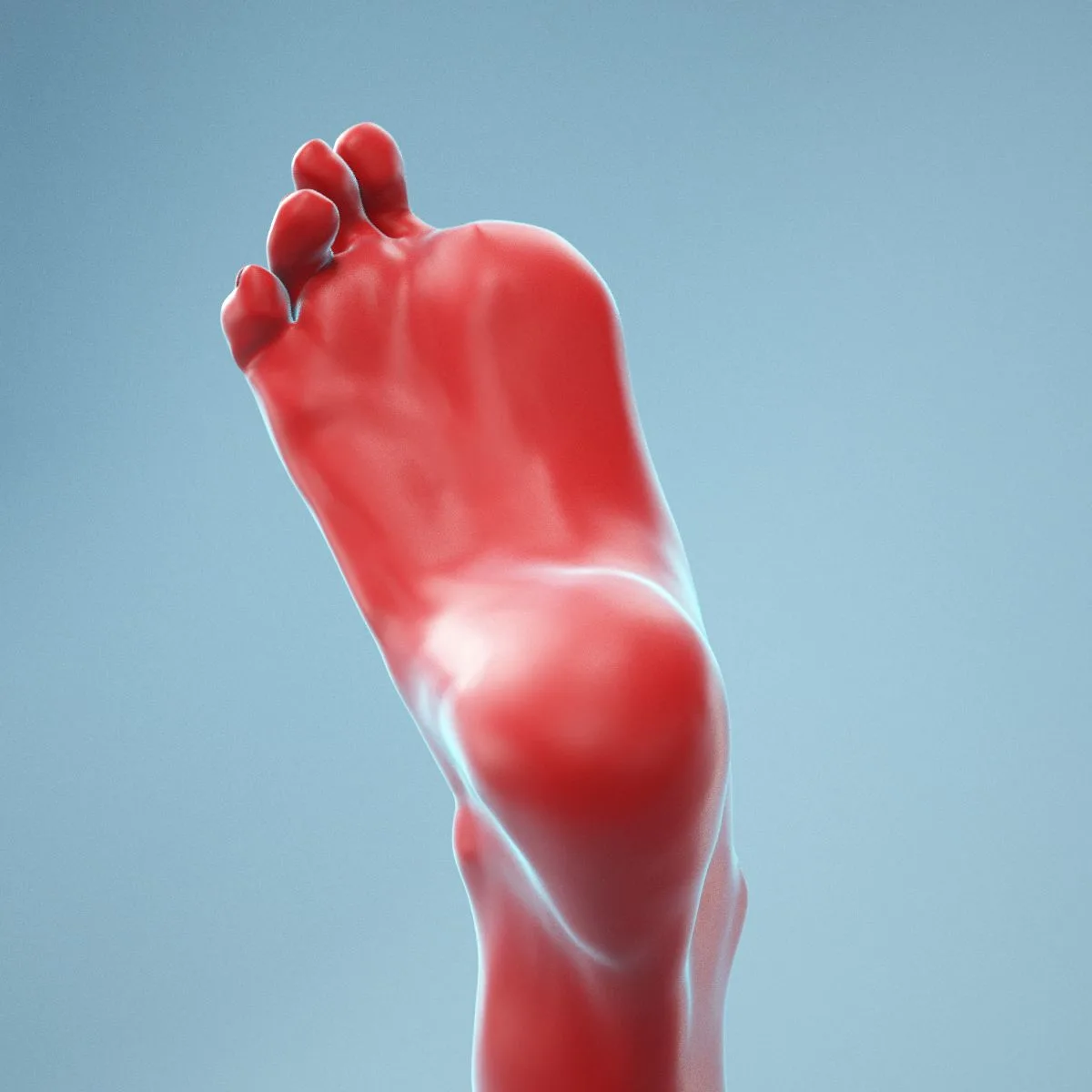 Big Toe Pointing Realistic Foot