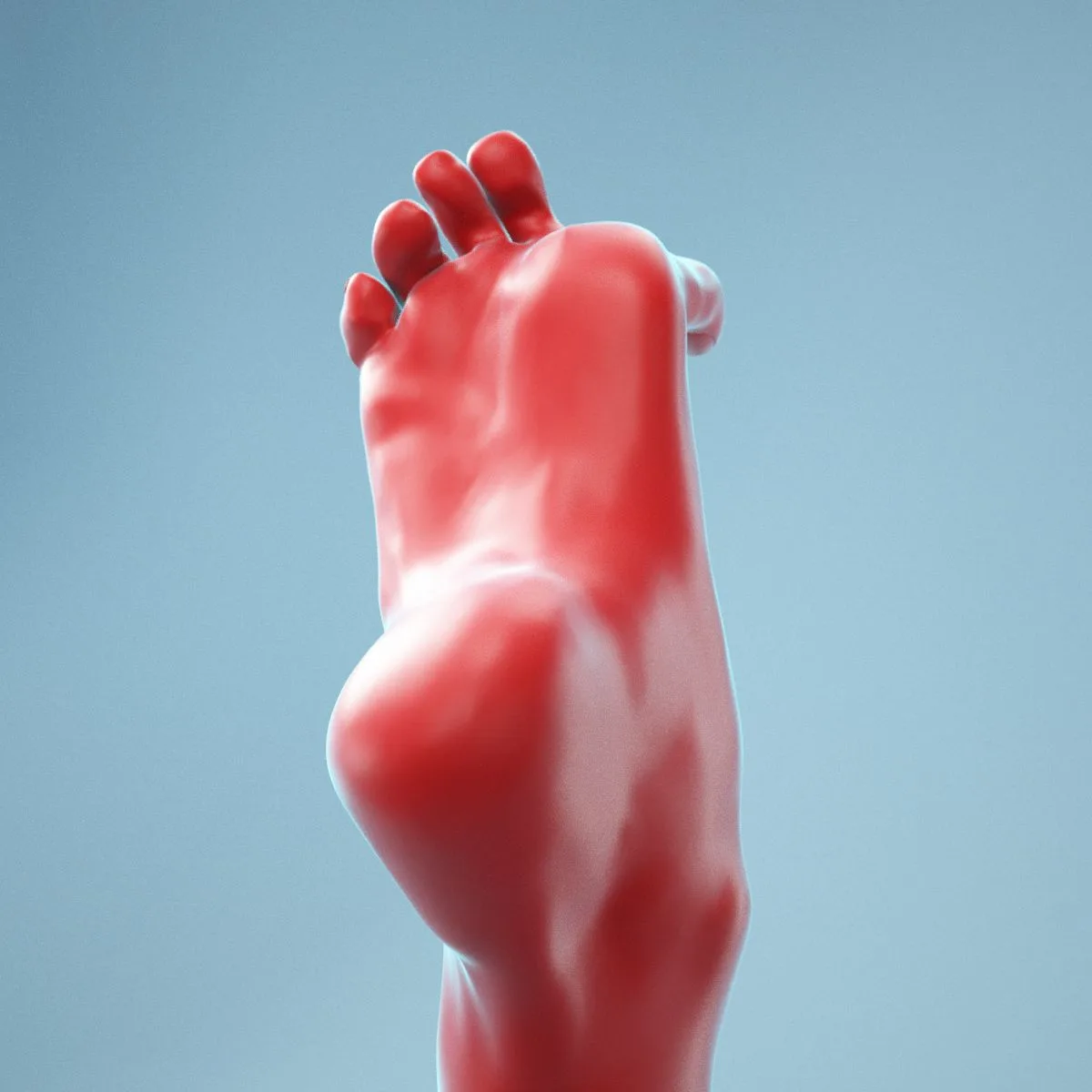 Big Toe Pointing Realistic Foot