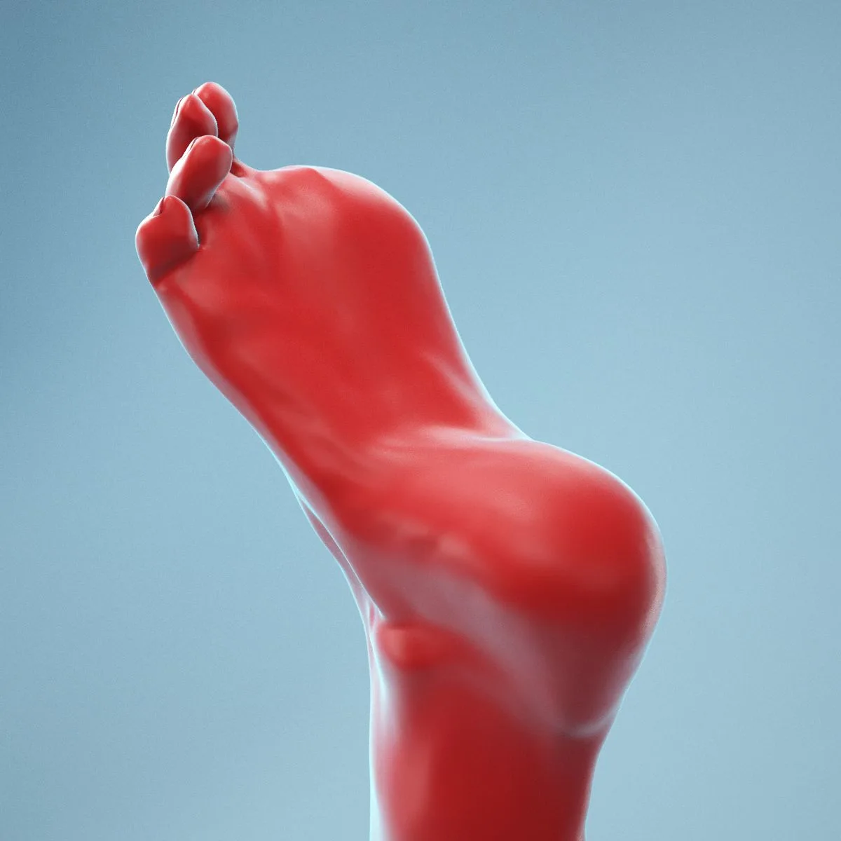 Big Toe Pointing Realistic Foot