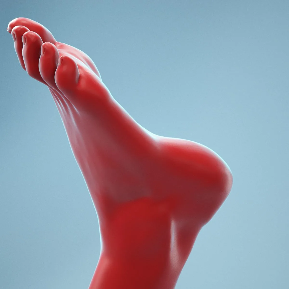 Twisted Pose Realistic Foot