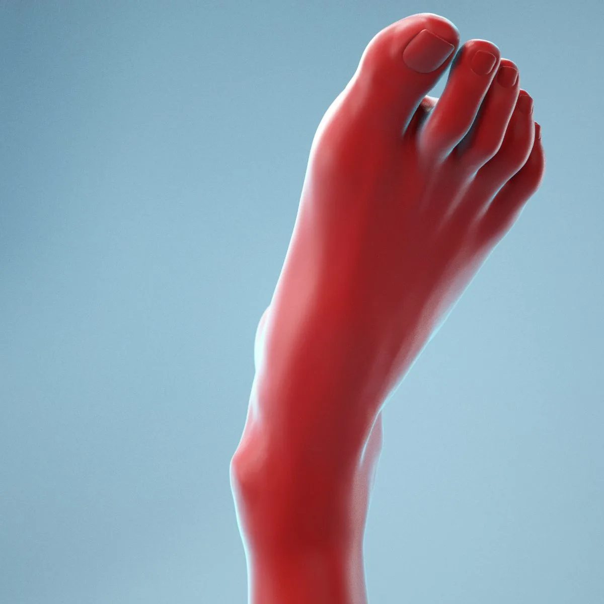 Twisted Pose Realistic Foot