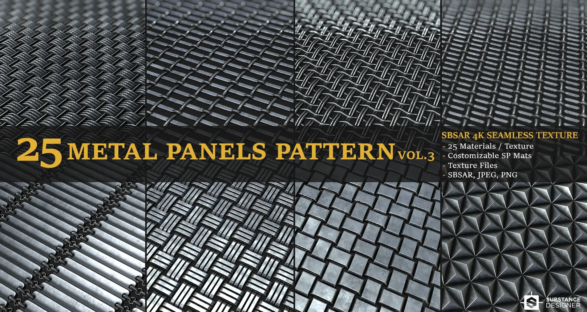 25 Metal Panels Pattern Vol3
