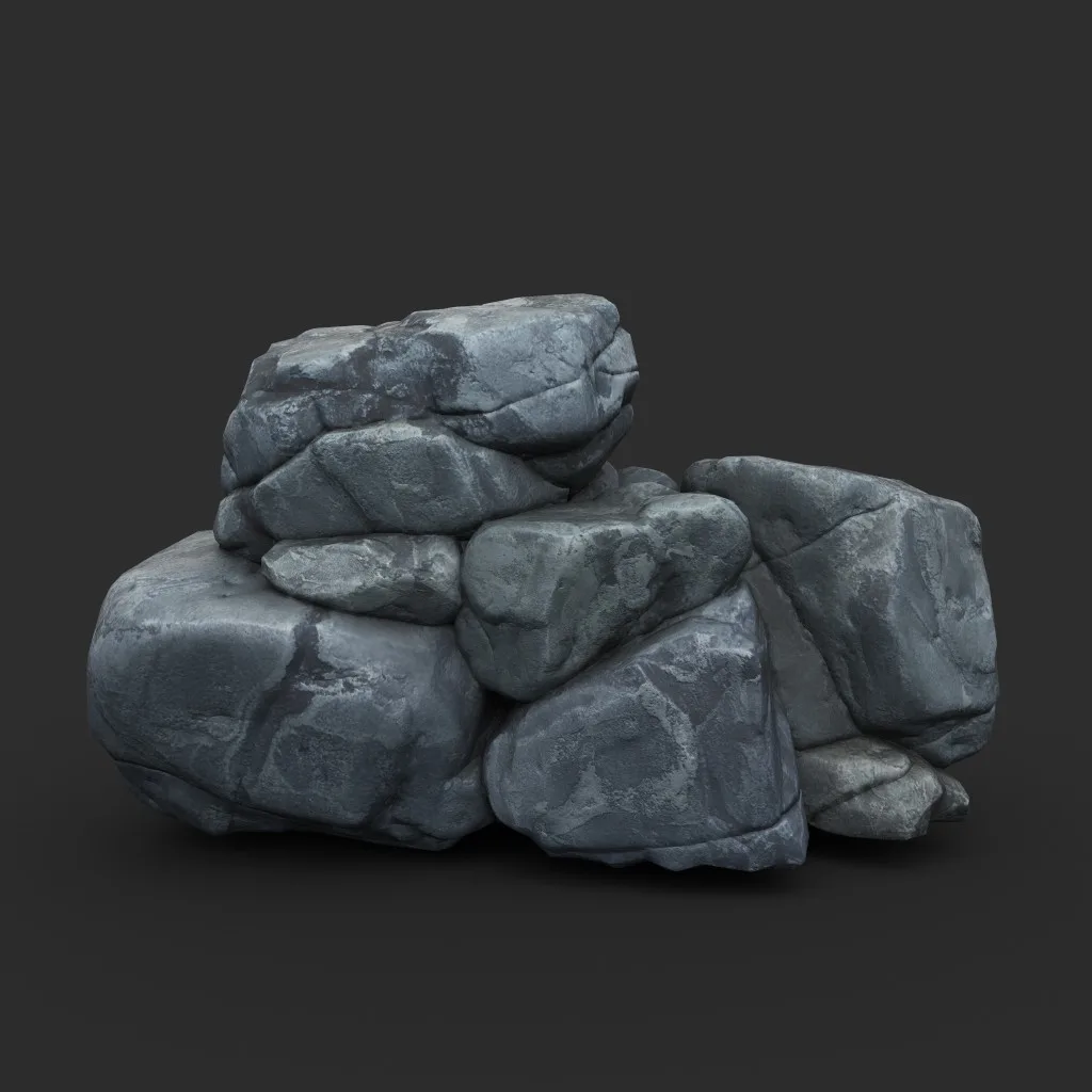 Low poly Boulder Rock 230412