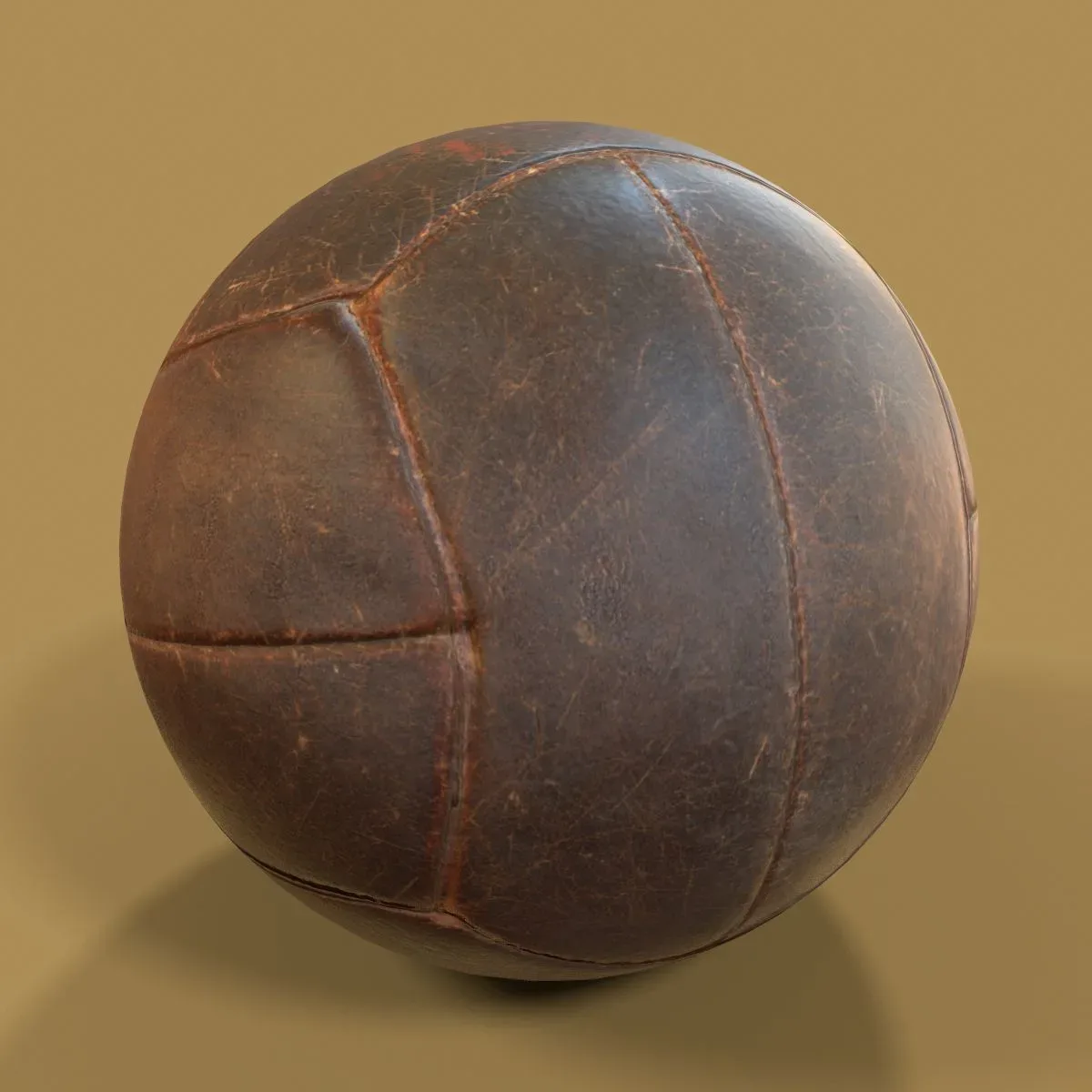 Realistic 3D Scanned Leather Ball for Sports and Creative Projects 1