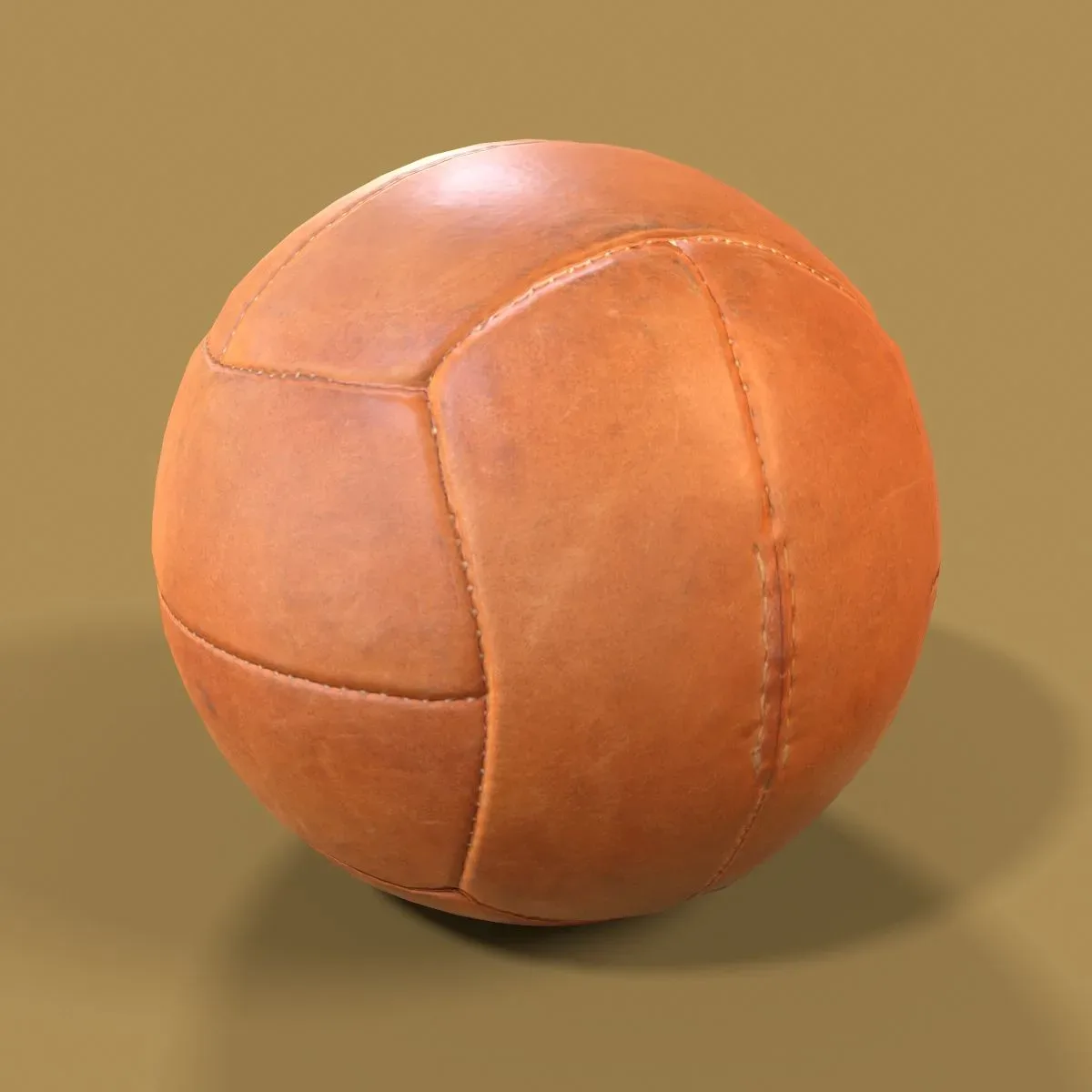 Realistic 3D Scanned Leather Ball for Sports and Creative Projects 4