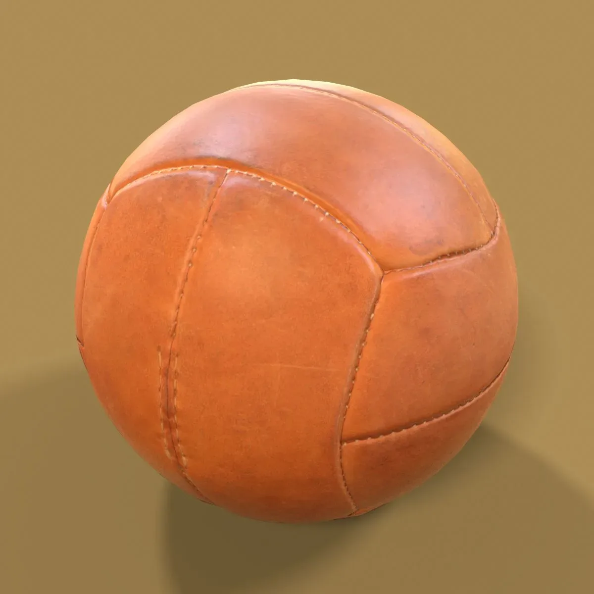 Realistic 3D Scanned Leather Ball for Sports and Creative Projects 4