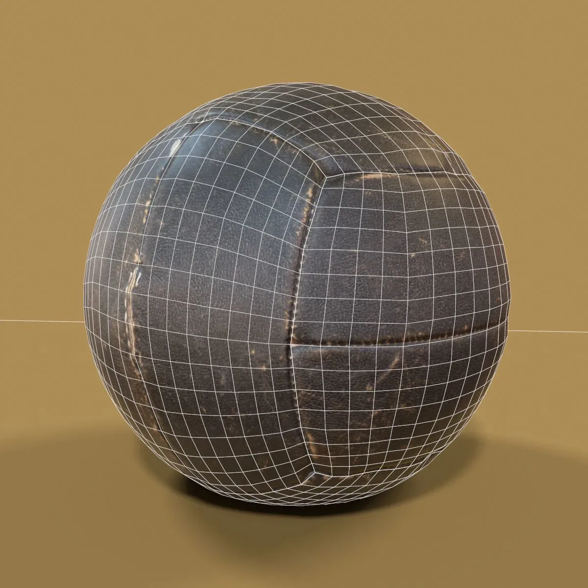 Realistic 3D Scanned Leather Ball for Sports and Creative Projects 7