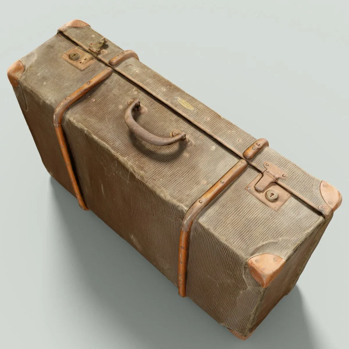 Realistic 3D Scanned Suitcase Luggage, Briefcase for Virtual Worlds, Art Projects and Simulations 12