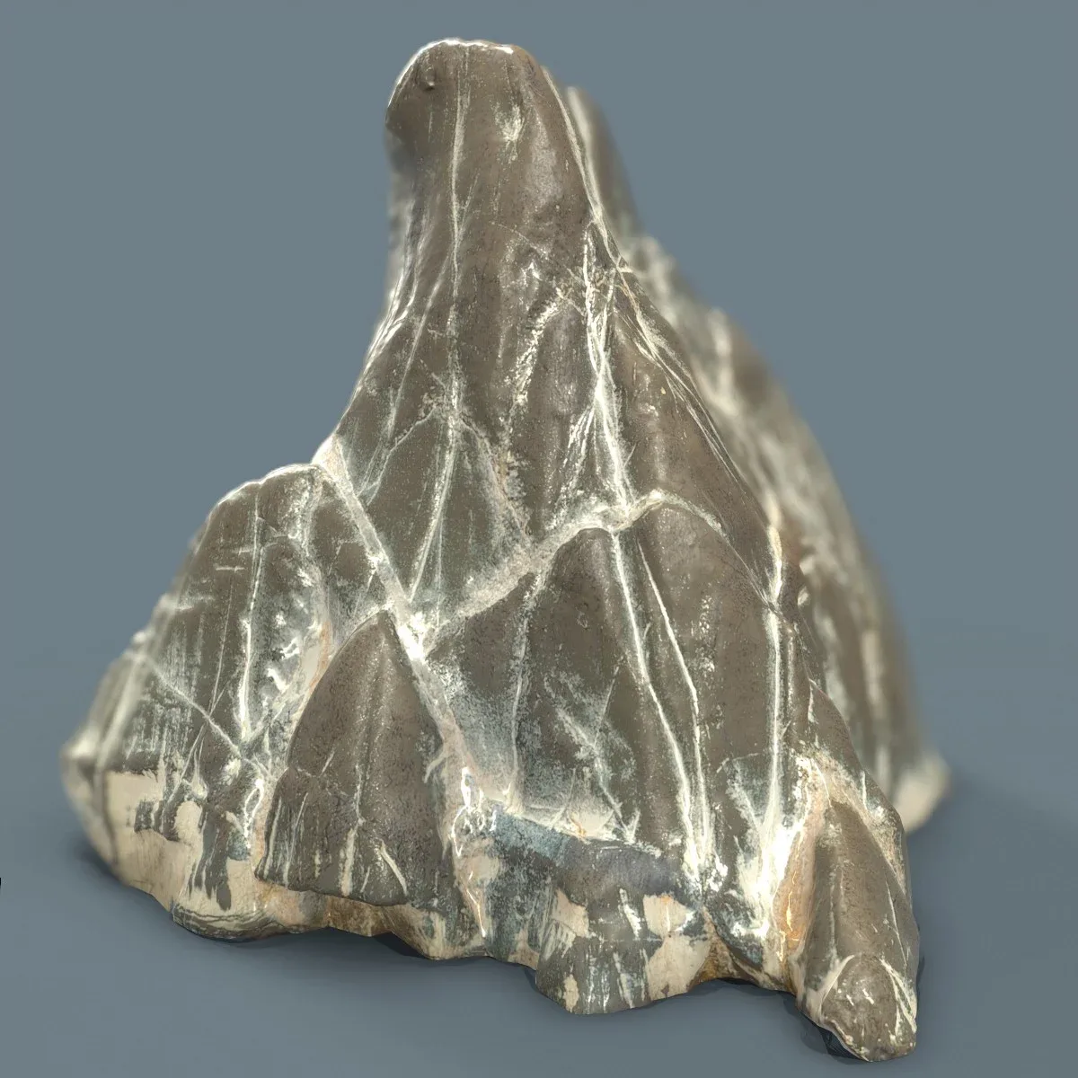 Suiseki Stone from Japan - High-Quality 3D Model with Metallic-Roughness PBR Textures for Games, VR, and Art Projects