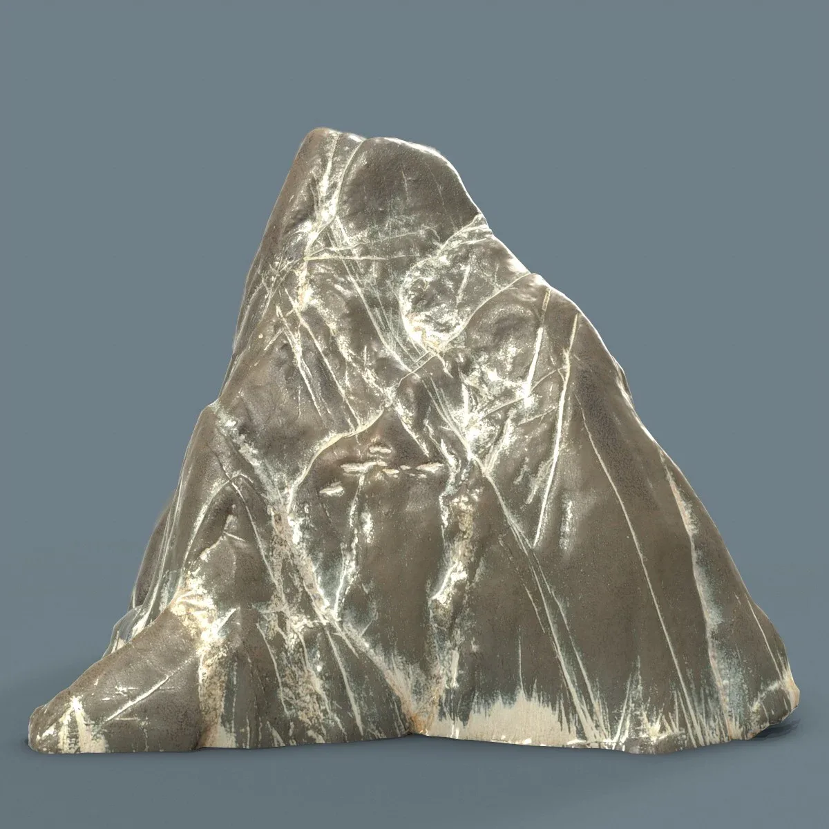 Suiseki Stone from Japan - High-Quality 3D Model with Metallic-Roughness PBR Textures for Games, VR, and Art Projects