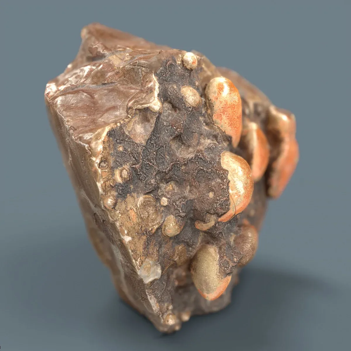 Suiseki Stone 2 from Japan - High-Quality 3D Model with Metallic-Roughness PBR Textures for Games, VR, and Art Projects