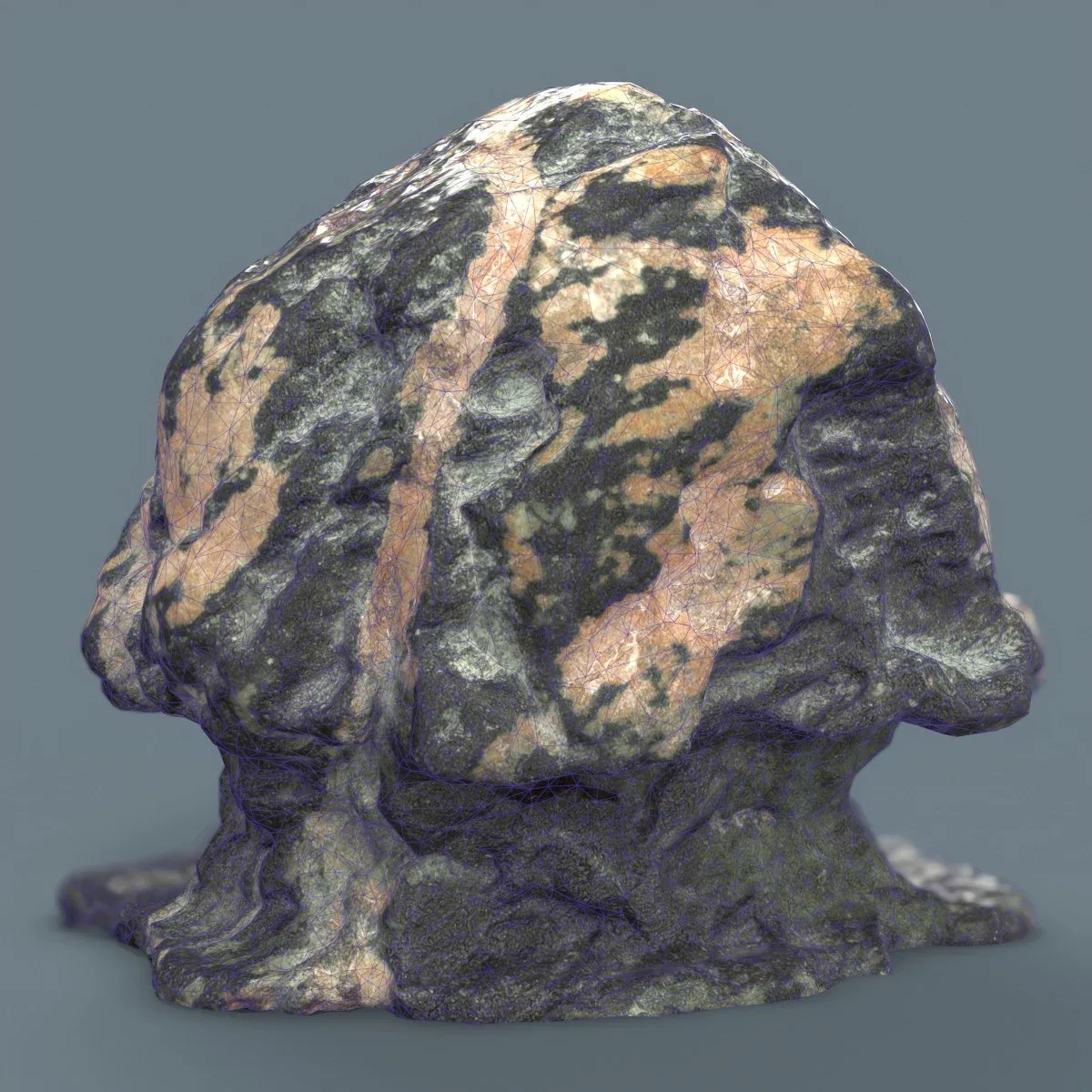 Suiseki Stone 3 from Japan - High-Quality 3D Model with Metallic-Roughness PBR Textures for Games, VR, and Art Projects