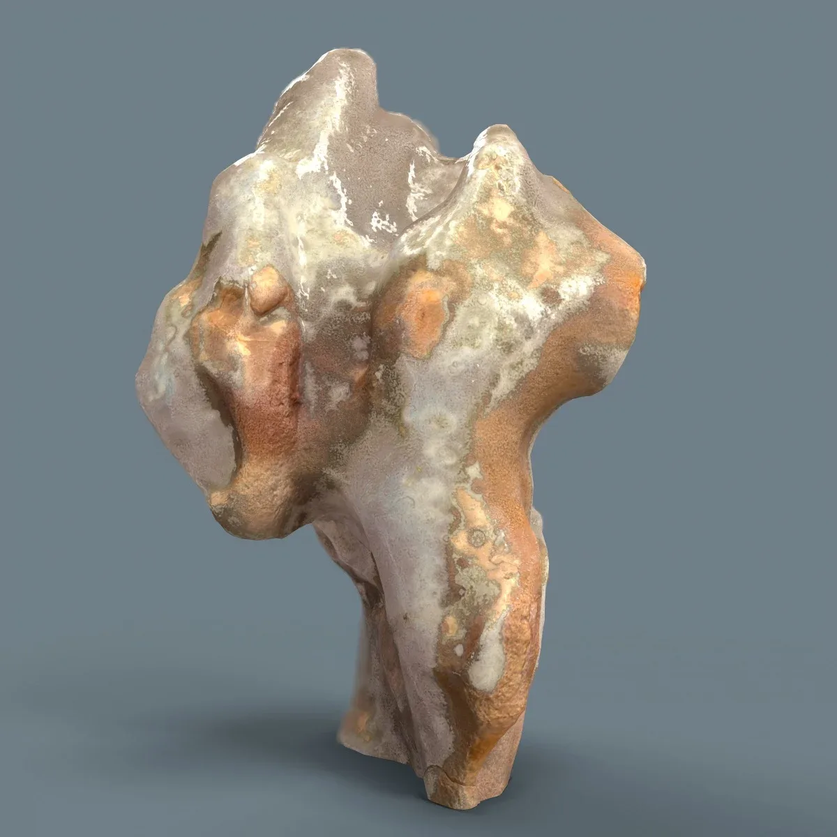 Suiseki Stone 4 from Japan - High-Quality 3D Model with Metallic-Roughness PBR Textures for Games, VR, and Art Projects