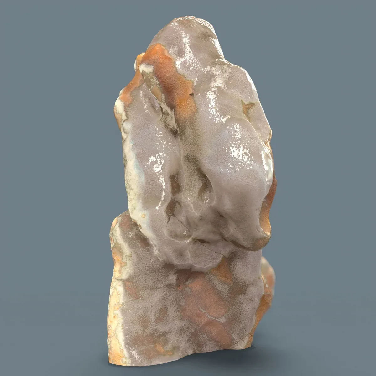 Suiseki Stone 4 from Japan - High-Quality 3D Model with Metallic-Roughness PBR Textures for Games, VR, and Art Projects