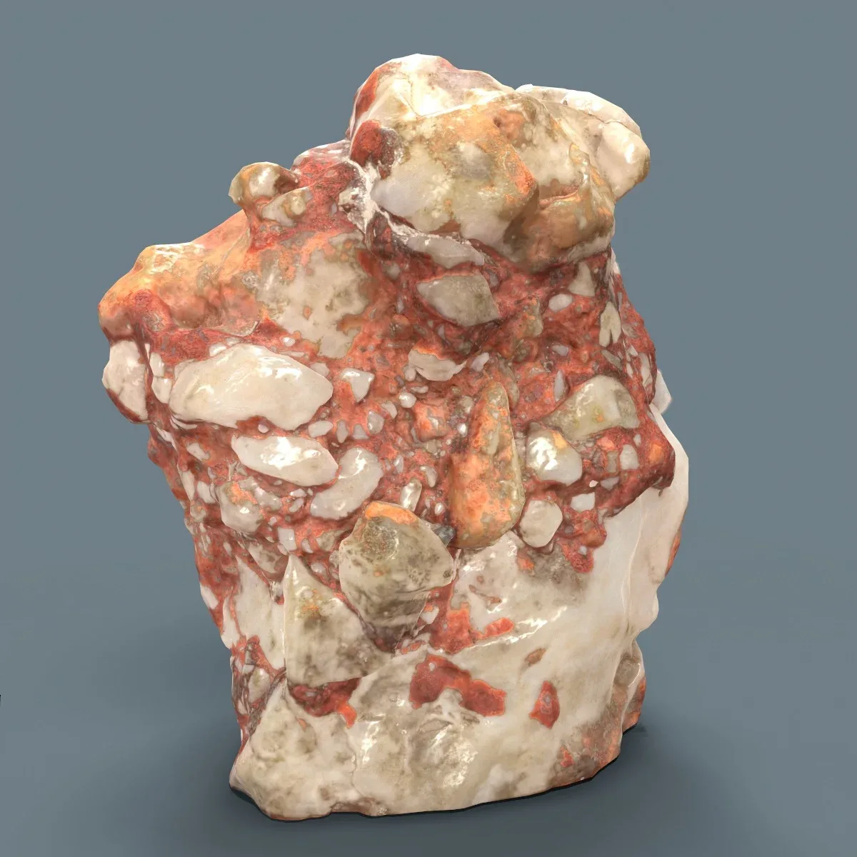 Suiseki Stone 7 from Japan - High-Quality 3D Model with Metallic-Roughness PBR Textures for Games, VR, and Art Projects