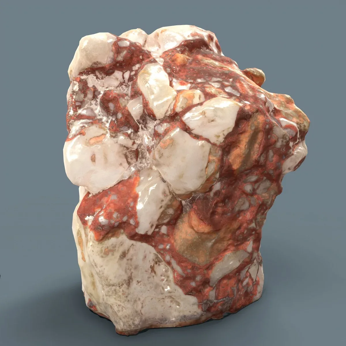 Suiseki Stone 7 from Japan - High-Quality 3D Model with Metallic-Roughness PBR Textures for Games, VR, and Art Projects