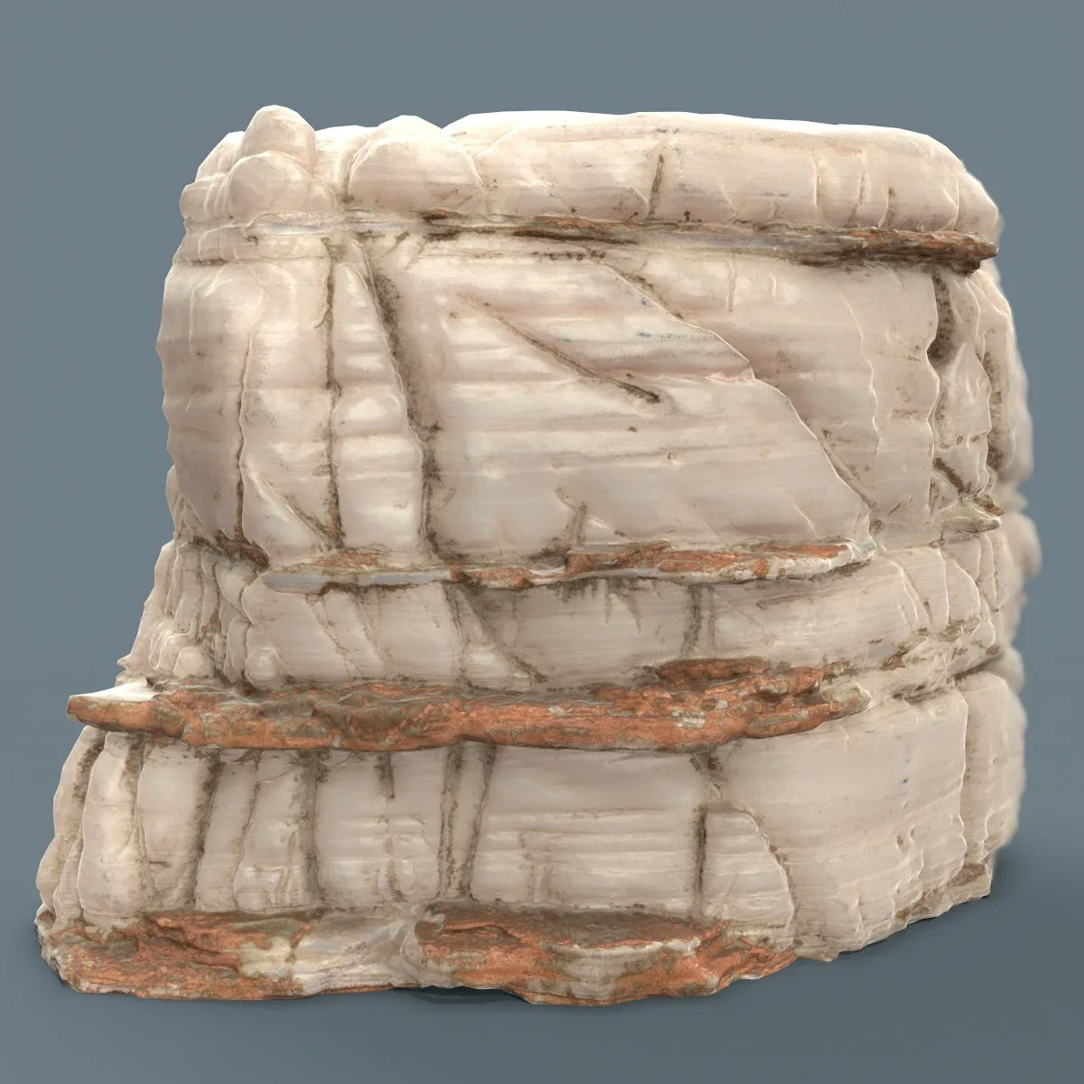 Suiseki Stone 11 from Japan - High-Quality 3D Model with Metallic-Roughness PBR Textures for Games, VR, and Art Projects