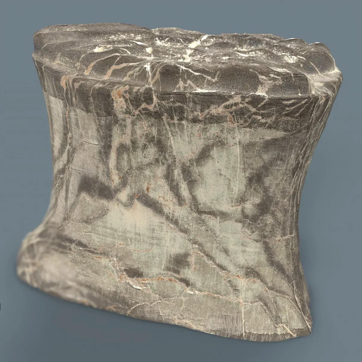 Suiseki Stone 13 from Japan - High-Quality 3D Model with Metallic-Roughness PBR Textures for Games, VR, and Art Projects