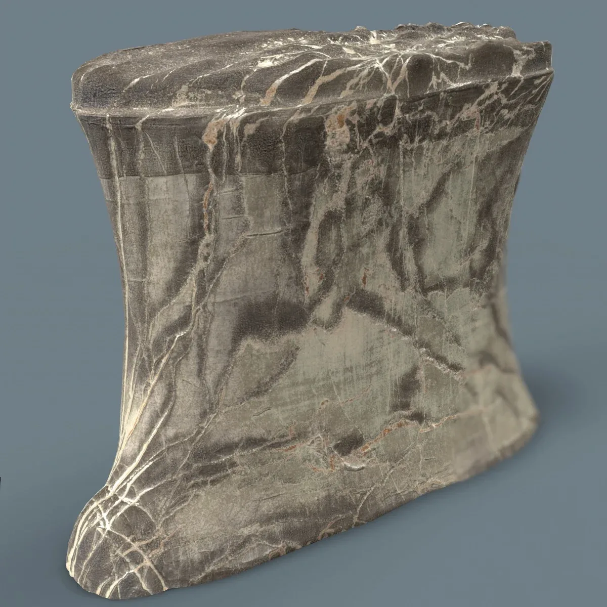 Suiseki Stone 13 from Japan - High-Quality 3D Model with Metallic-Roughness PBR Textures for Games, VR, and Art Projects