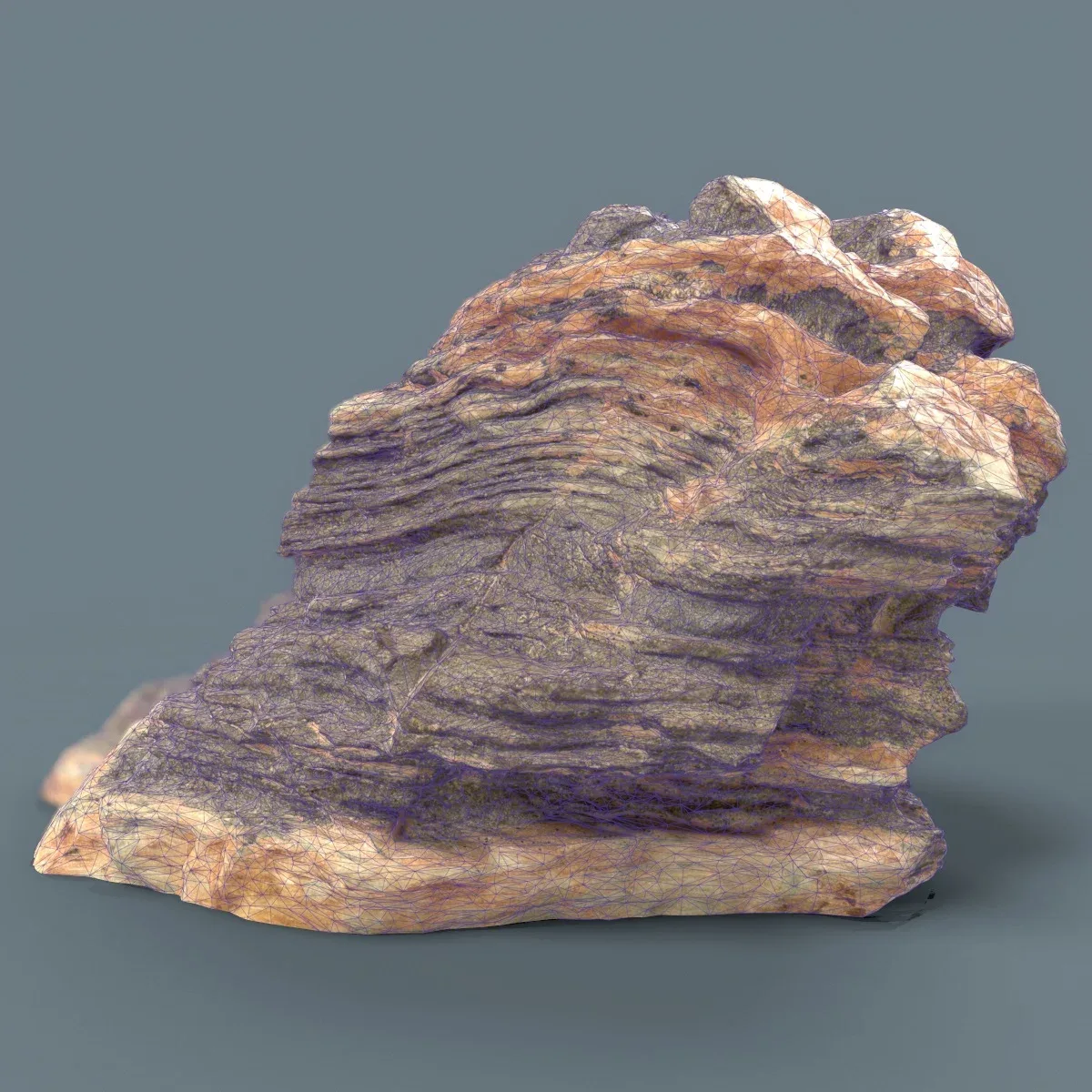 Suiseki Stone 16 from Japan - High-Quality 3D Model with Metallic-Roughness PBR Textures for Games, VR, and Art Projects