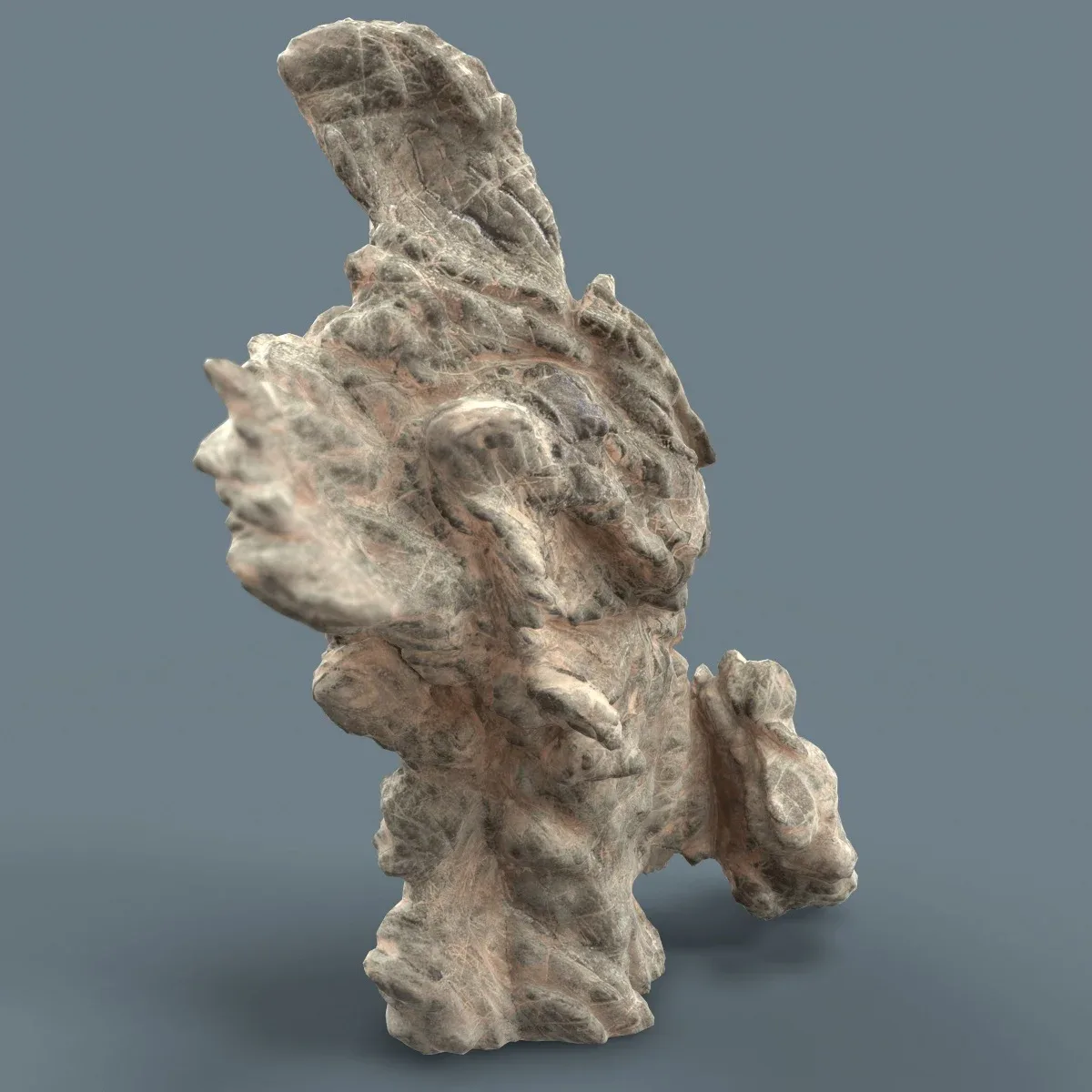 Suiseki Stone 18 from Japan - High-Quality 3D Model with Metallic-Roughness PBR Textures for Games, VR, and Art Projects