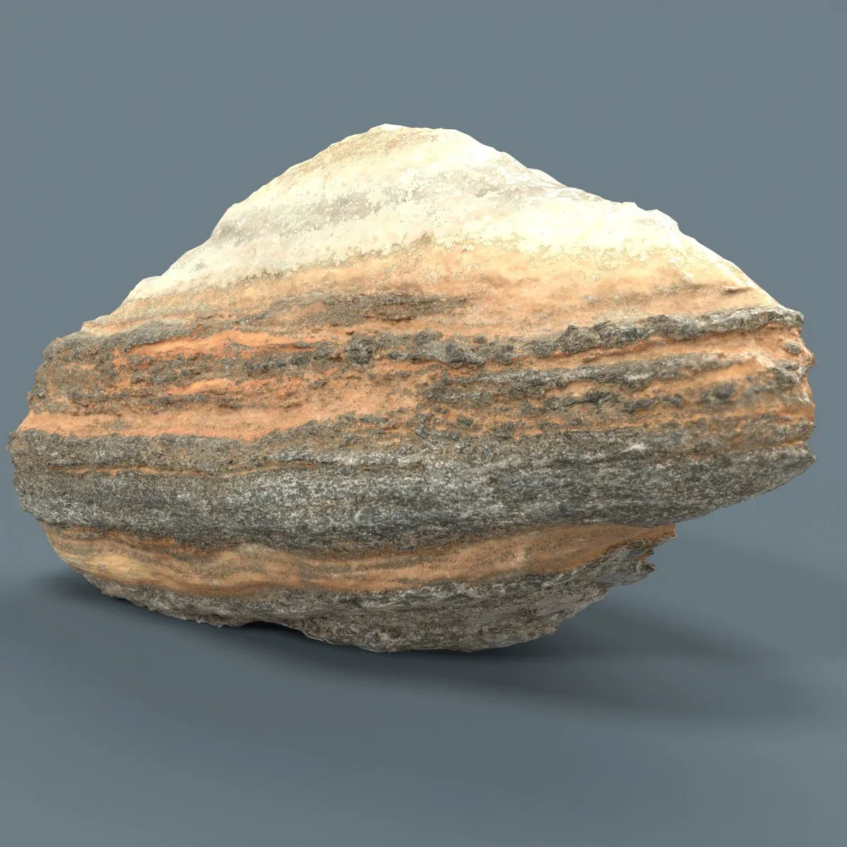 Suiseki Stone 21 from Japan - High-Quality 3D Model with Metallic-Roughness PBR Textures for Games, VR, and Art Projects