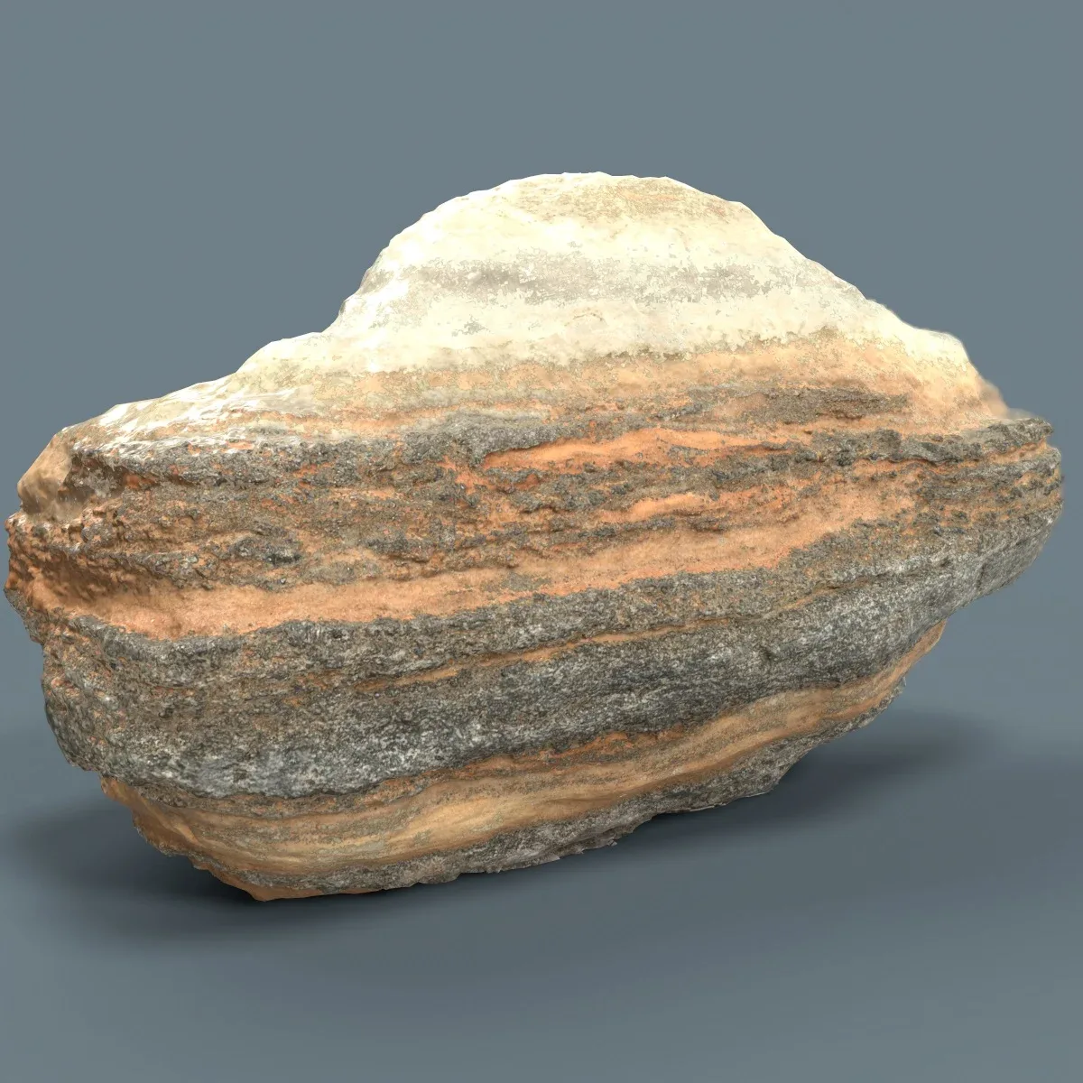 Suiseki Stone 21 from Japan - High-Quality 3D Model with Metallic-Roughness PBR Textures for Games, VR, and Art Projects