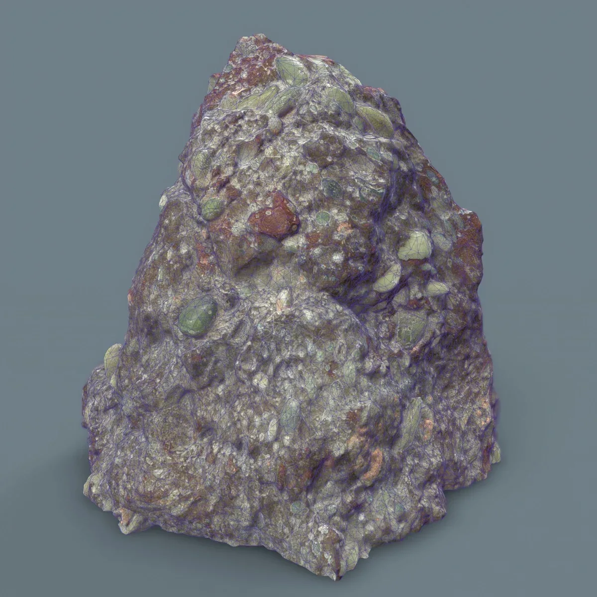 Suiseki Stone 23 from Japan - High-Quality 3D Model with Metallic-Roughness PBR Textures for Games, VR, and Art Projects