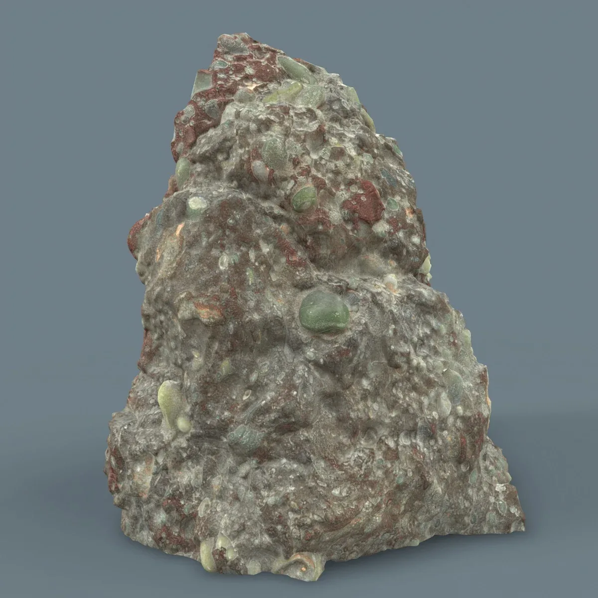 Suiseki Stone 23 from Japan - High-Quality 3D Model with Metallic-Roughness PBR Textures for Games, VR, and Art Projects