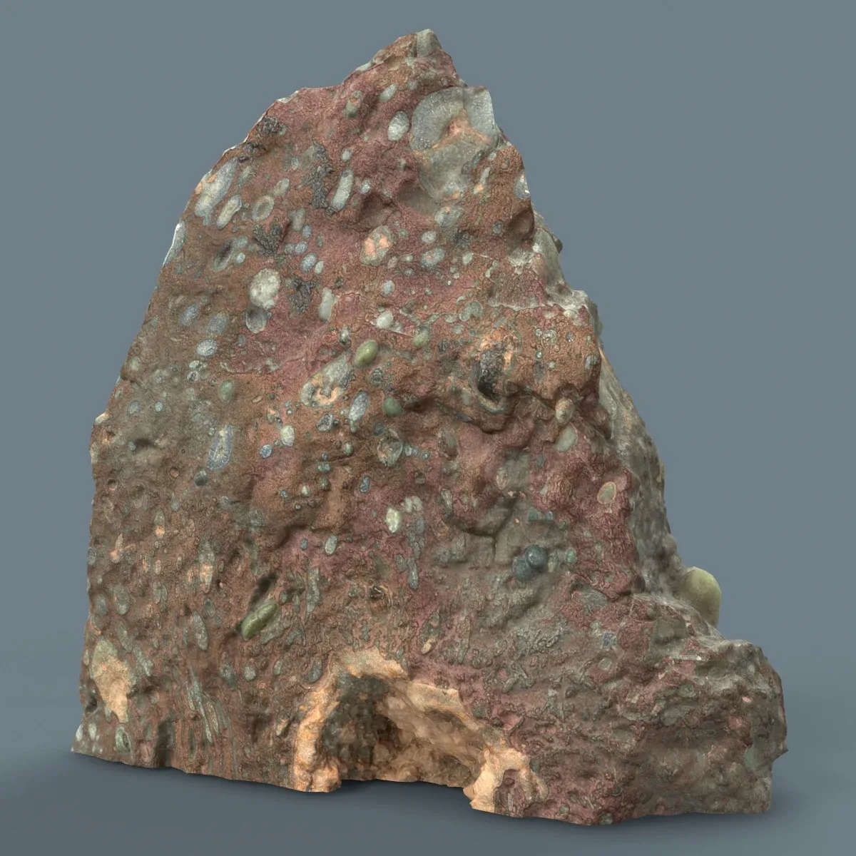 Suiseki Stone 23 from Japan - High-Quality 3D Model with Metallic-Roughness PBR Textures for Games, VR, and Art Projects