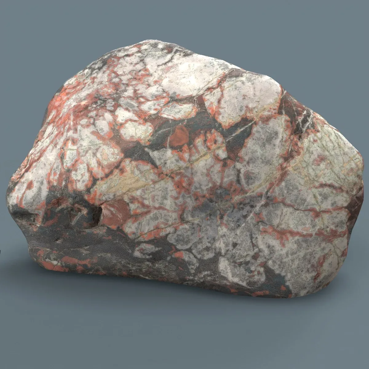 Suiseki Stone 24 from Japan - High-Quality 3D Model with Metallic-Roughness PBR Textures for Games, VR, and Art Projects