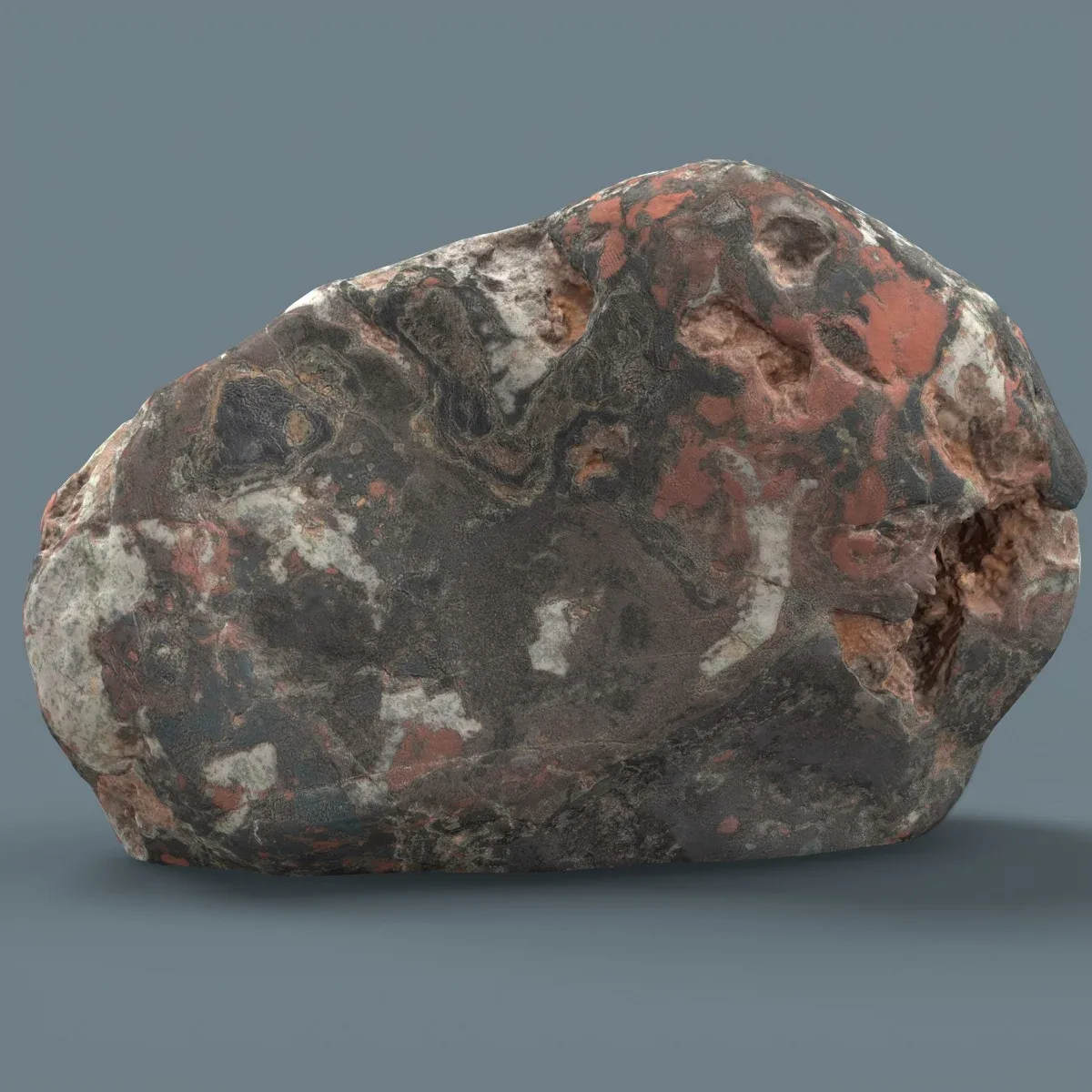 Suiseki Stone 24 from Japan - High-Quality 3D Model with Metallic-Roughness PBR Textures for Games, VR, and Art Projects