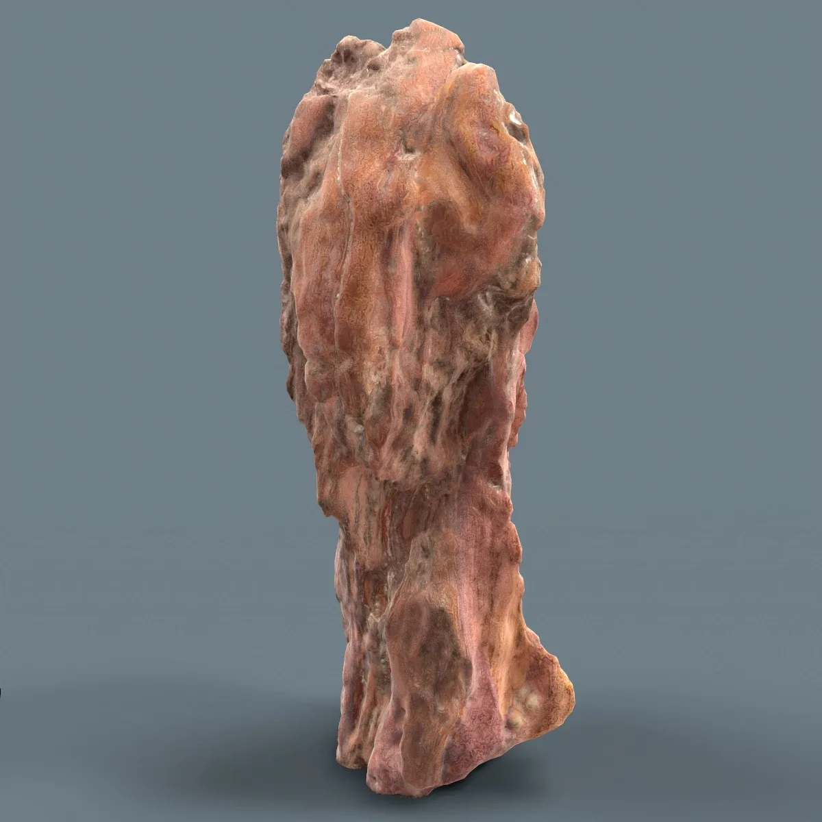 Suiseki Stone 26 from Japan - High-Quality 3D Model with Metallic-Roughness PBR Textures for Games, VR, and Art Projects
