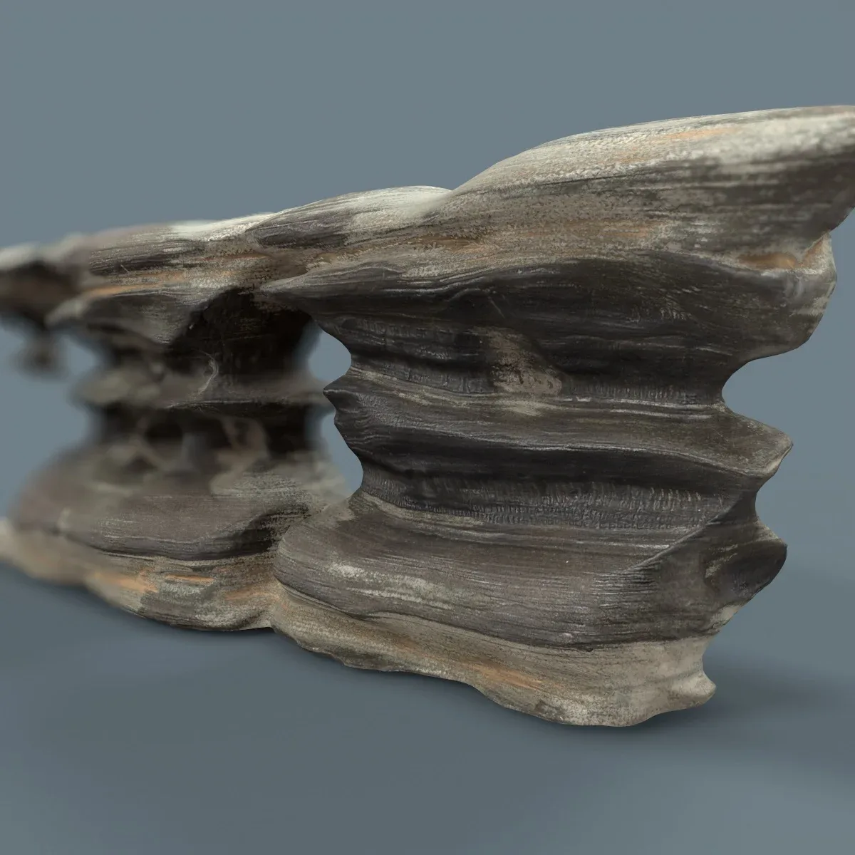 Suiseki Stone 27 from Japan - High-Quality 3D Model with Metallic-Roughness PBR Textures for Games, VR, and Art Projects