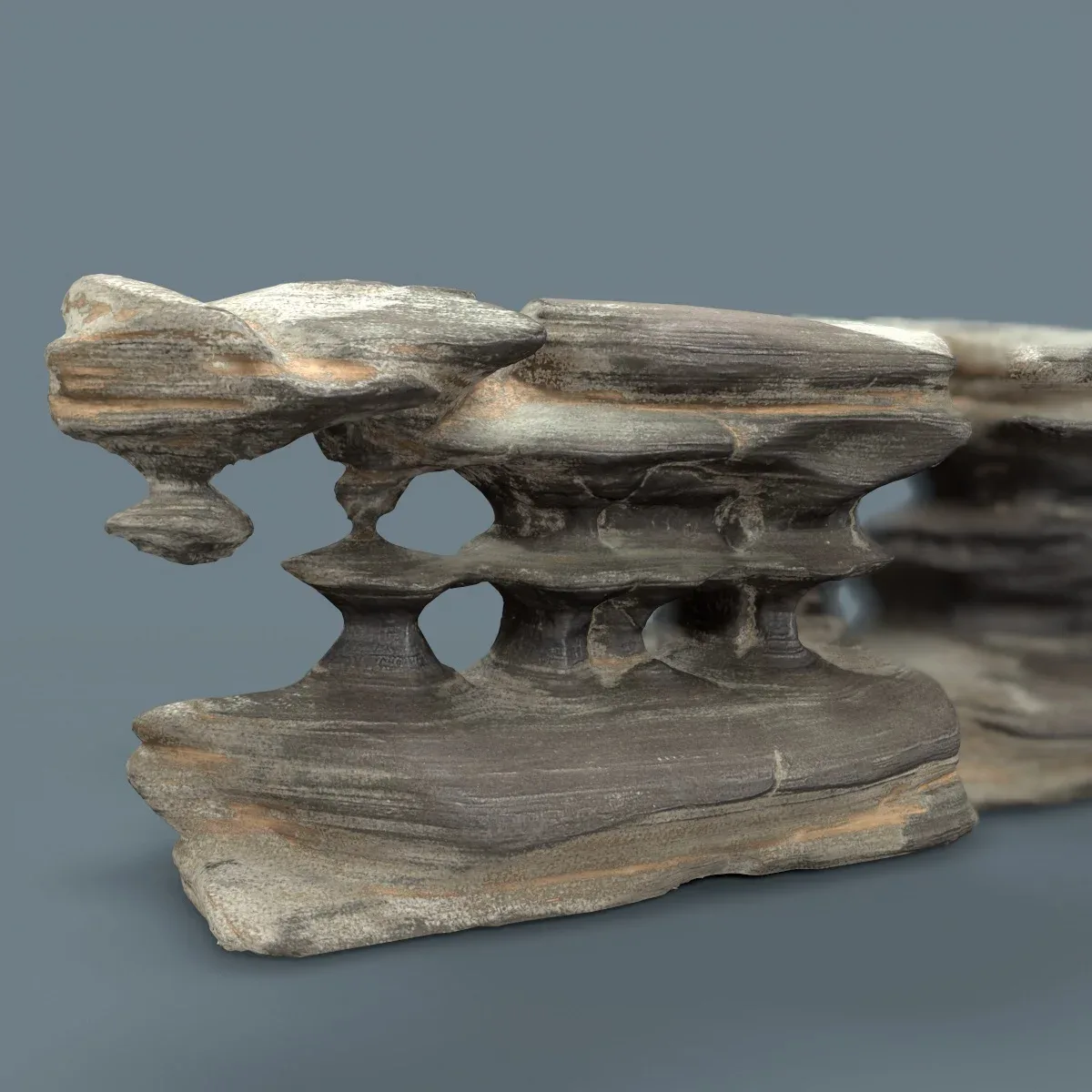 Suiseki Stone Collection from Japan - High-Quality 3D Model with Metallic-Roughness PBR Textures for Games, VR, and Art Projects