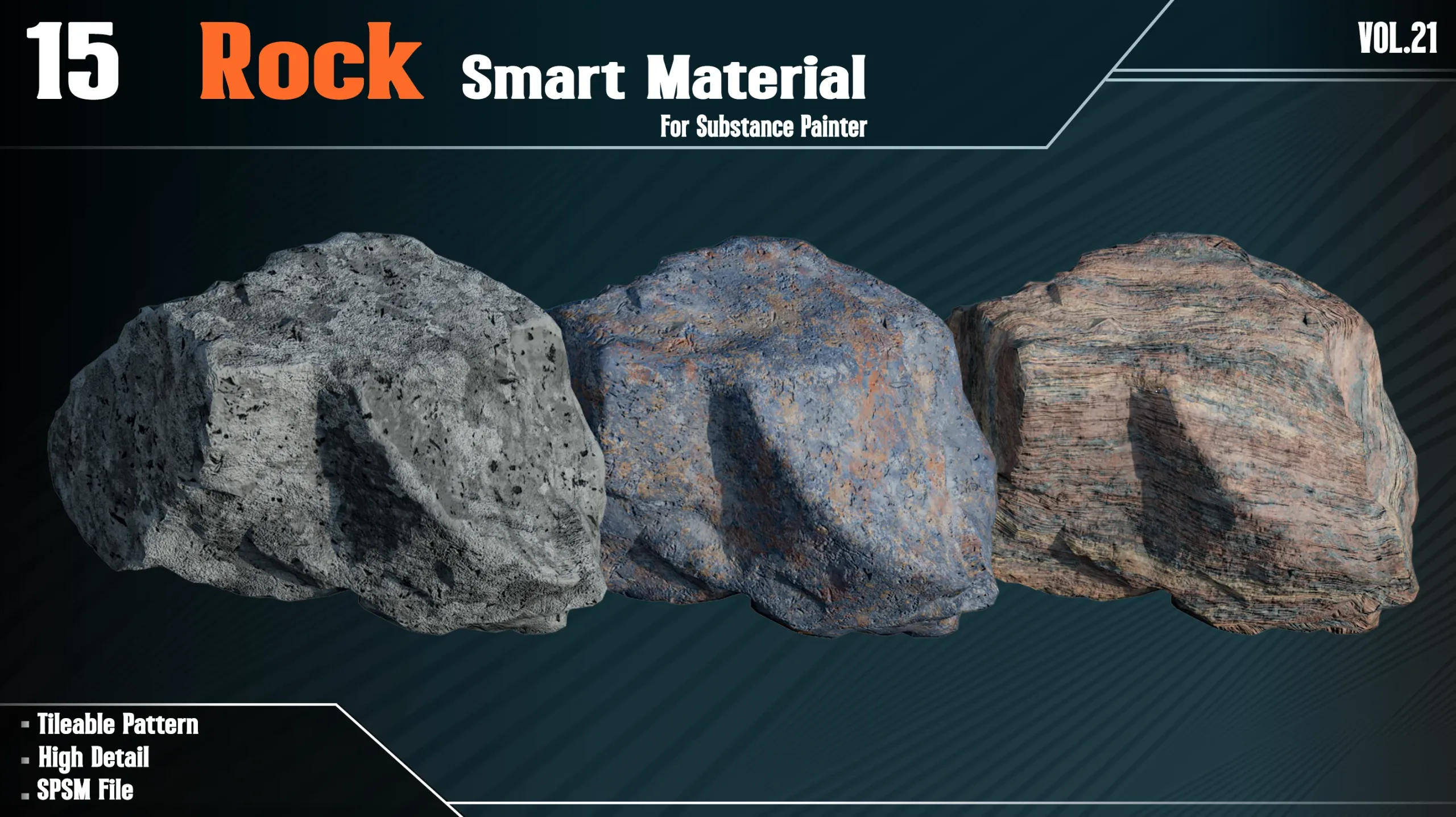 15 Rock Smart material - Vol21 (spsm file)