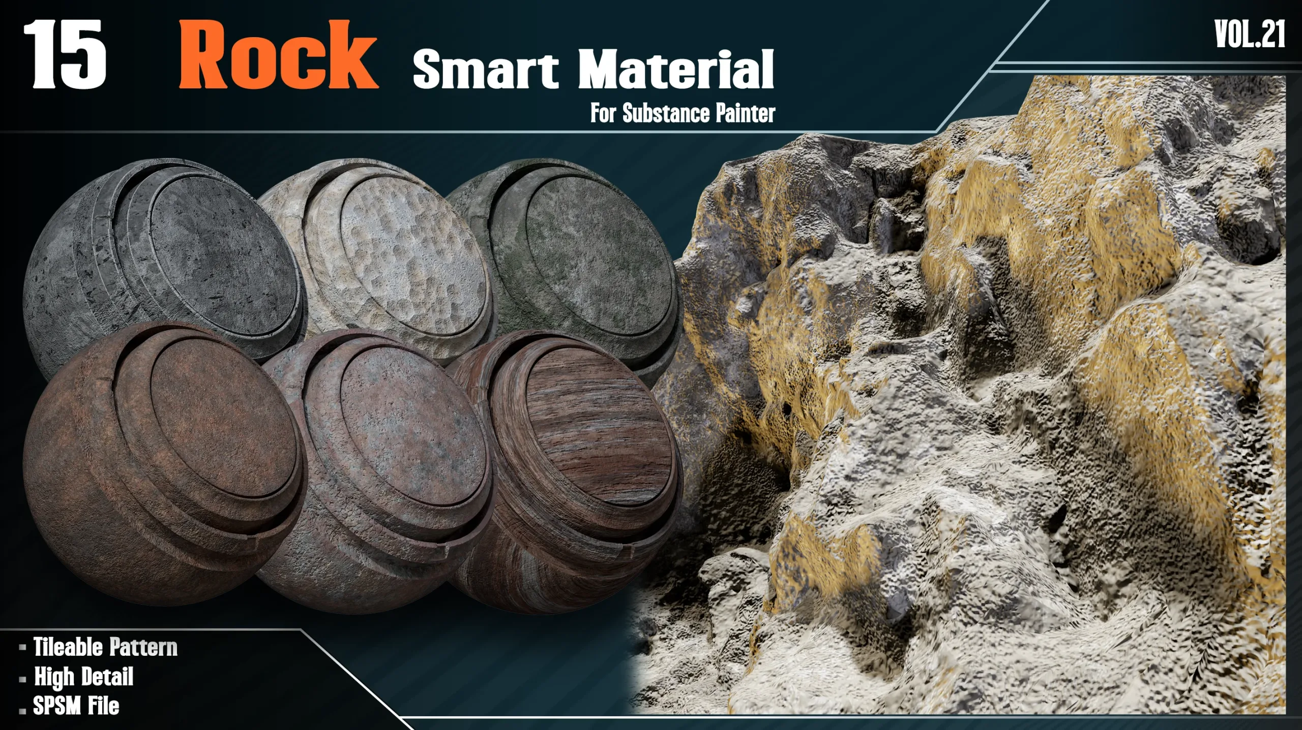 15 Rock Smart material - Vol21 (spsm file)