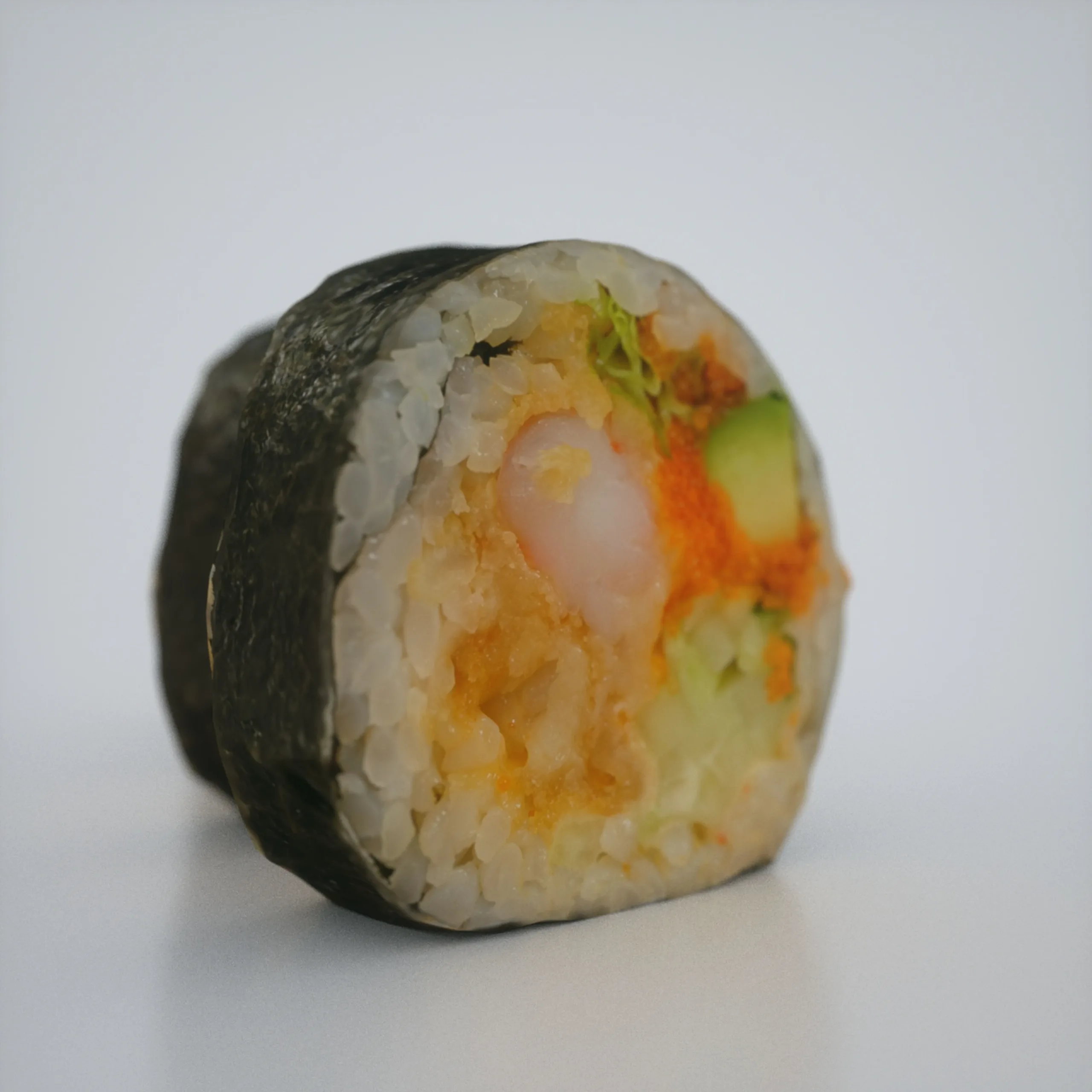 13-Piece 3D Scanned Sushi Collection: Lifelike OBJ Models with 4K Texture Map, Featuring California Rolls, Tuna Nigiri, Salmon Sashimi, and More