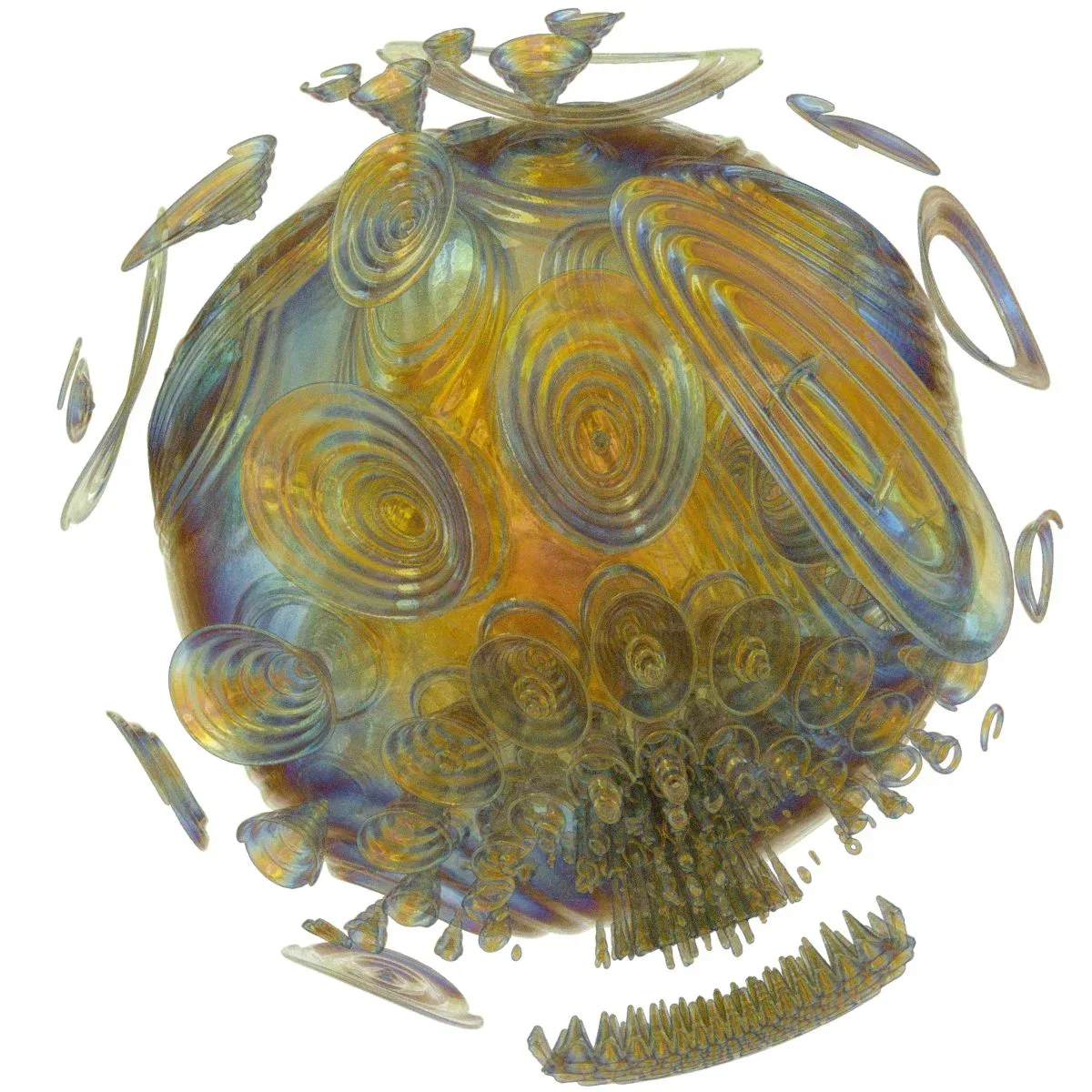 Generative Spherical Object Clown Fish