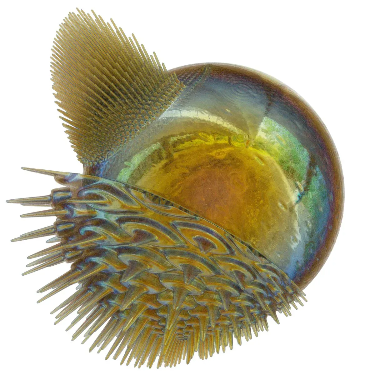 Generative Spherical Object Fish School